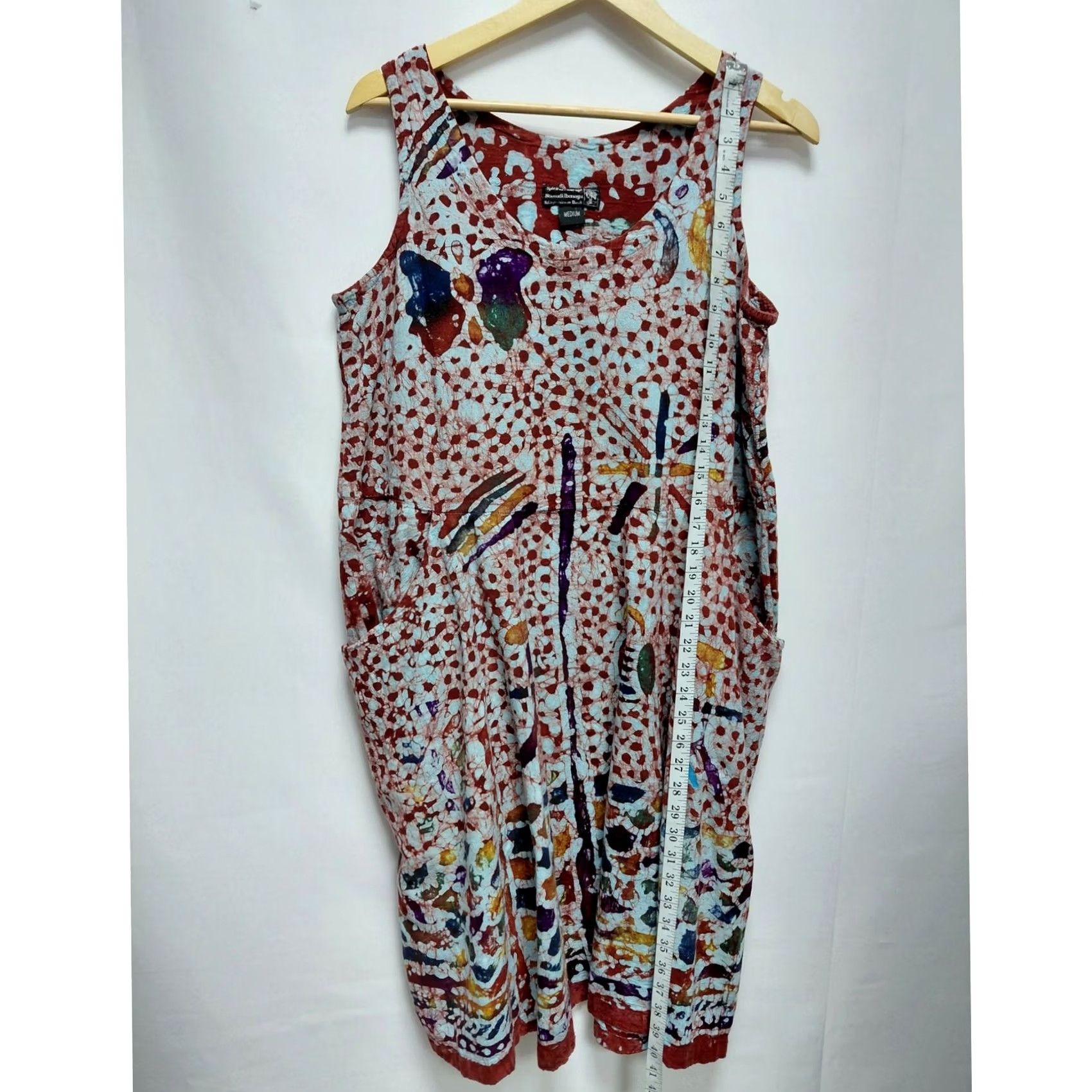ESPIRIT Spirit of Courage Multicolor Graphic Print Cotton Batik Dress Women Sleeveless M Knee Length Tank Dress Summer Casual Nigeria Size M / US 6-8 / IT 42-44 - 6 Thumbnail