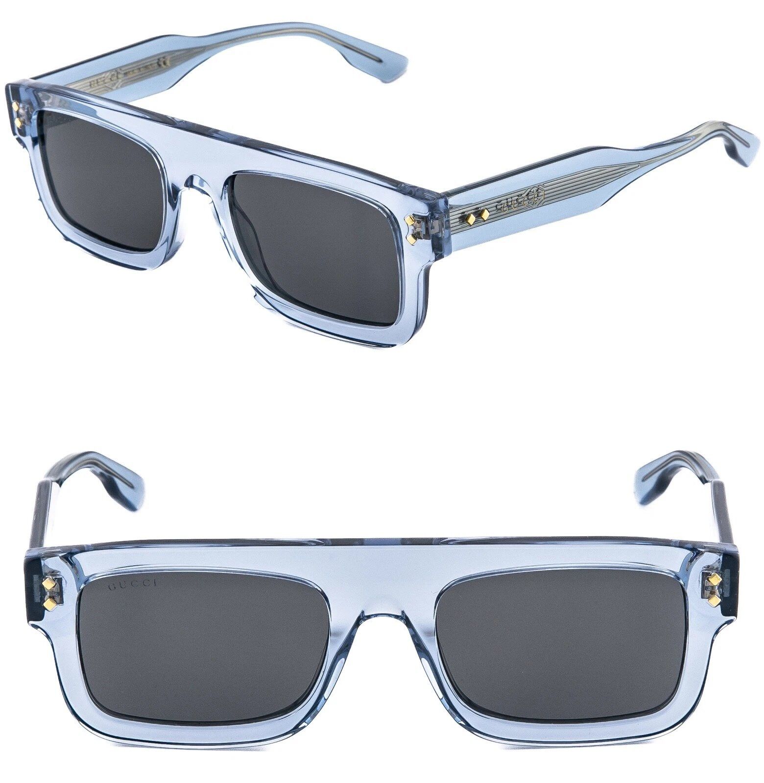 Gucci GUCCI Gg1085S 1085 Crystal Blue Diamond Unisex Chunky 004 Size ONE SIZE - 1 Thumbnail
