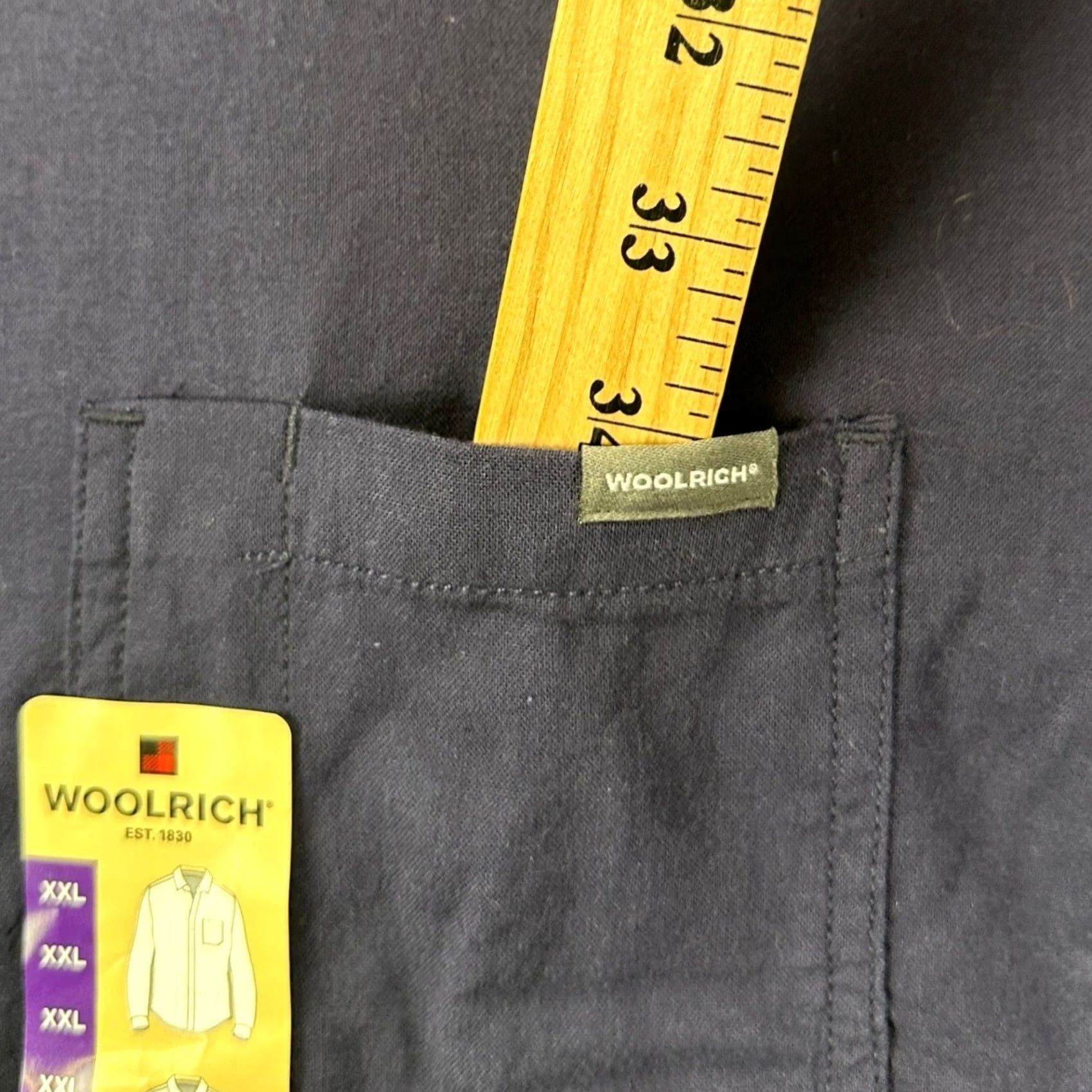 Vintage Woolrich Shirt Button-Up Long Sleeve Navy Blue 2XL Mens Chest 51 in Pockets Collared Casual All Seasons Regular Button Down Size US XXL / EU 58 / 5 - 6 Thumbnail
