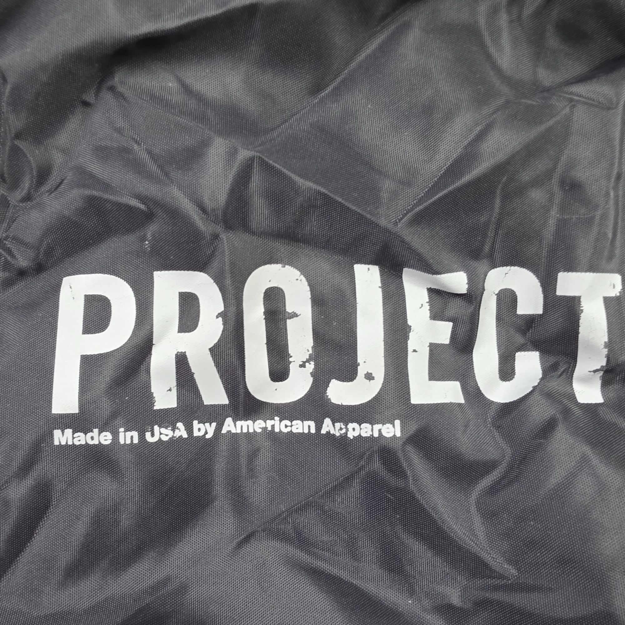 American Apparel American Apparel Project Black Duffel Bag Gray Straps Gym Tr Size ONE SIZE - 2 Thumbnail