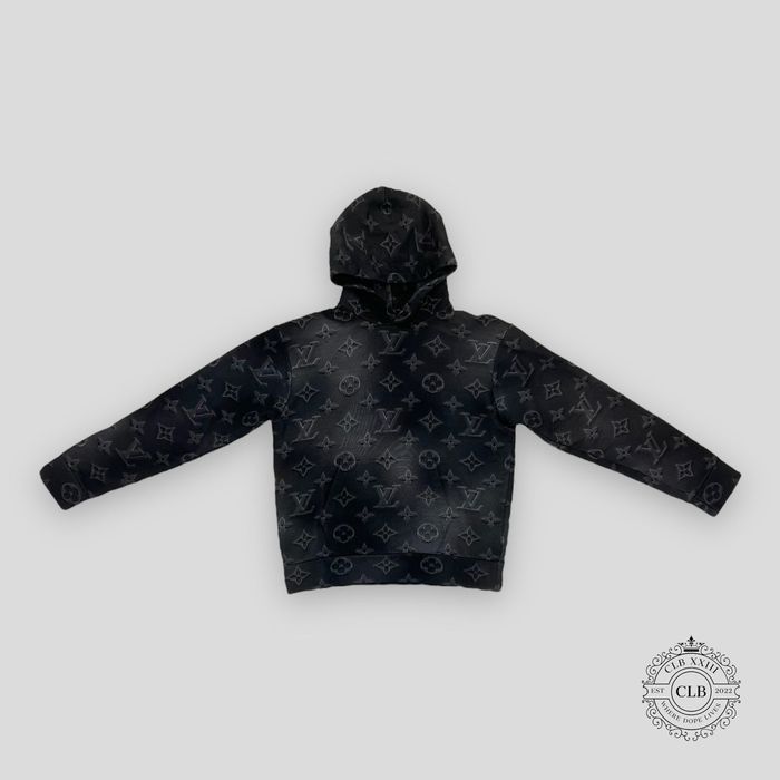 Louis Vuitton Signature Hoodie with Embroidery BLACK. Size Xs