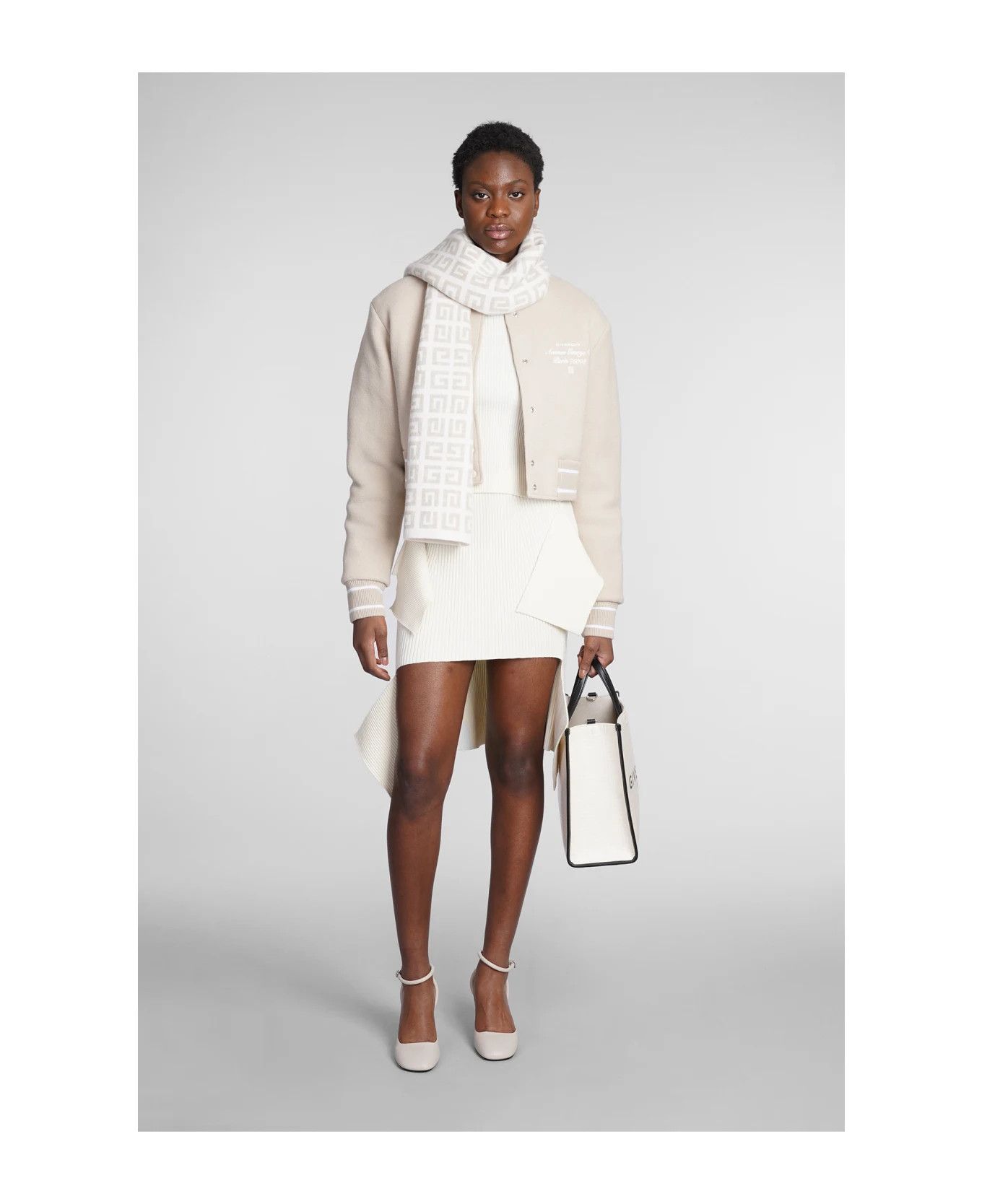 Givenchy o1y0925 Mini Skirt in Cream Size 26" / US 2 / IT 38 - 4 Thumbnail