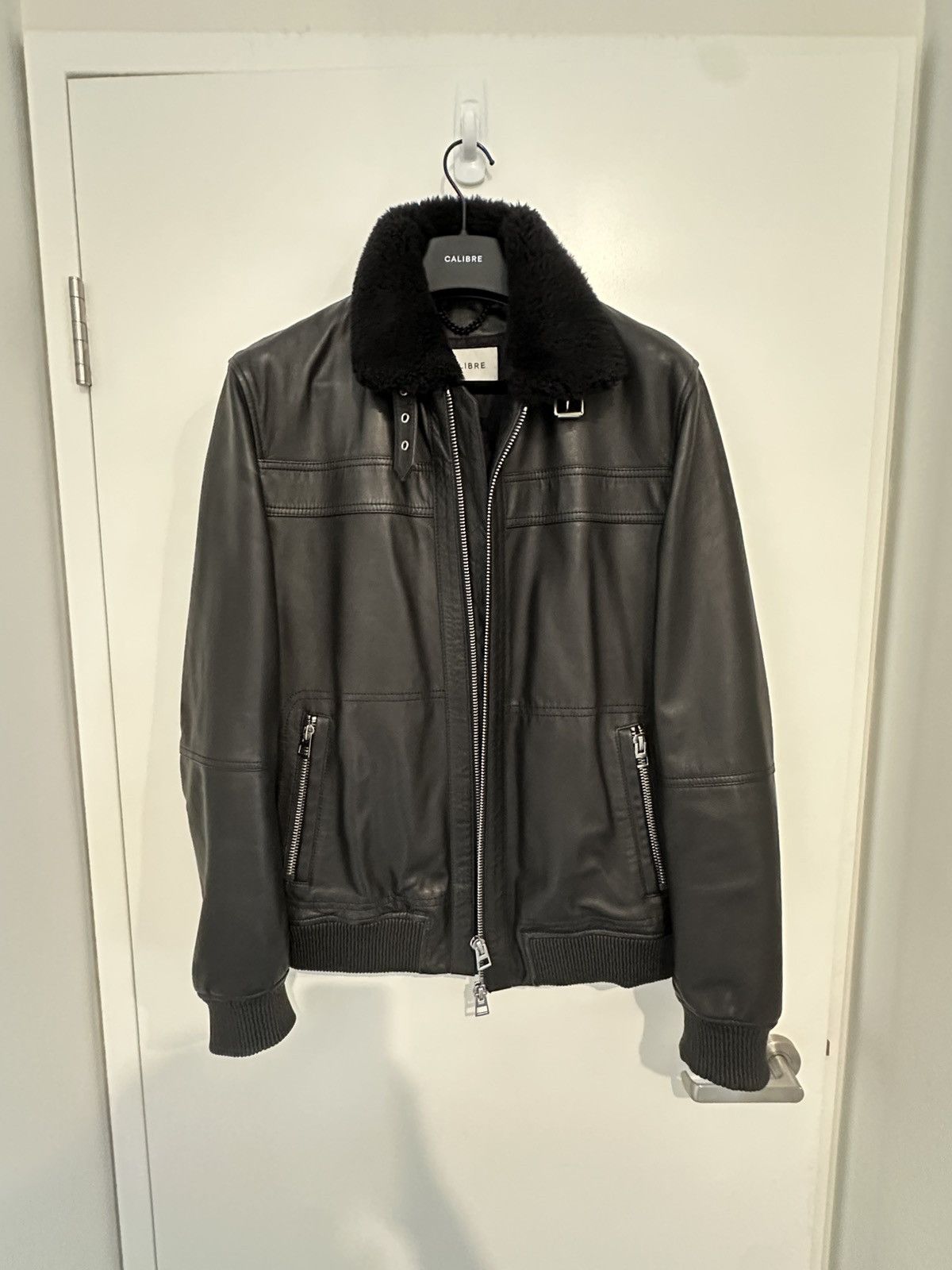 Calibre Calibre Shearling Leather Bomber Jacket Size US L / EU 52-54 / 3 - 1 Thumbnail