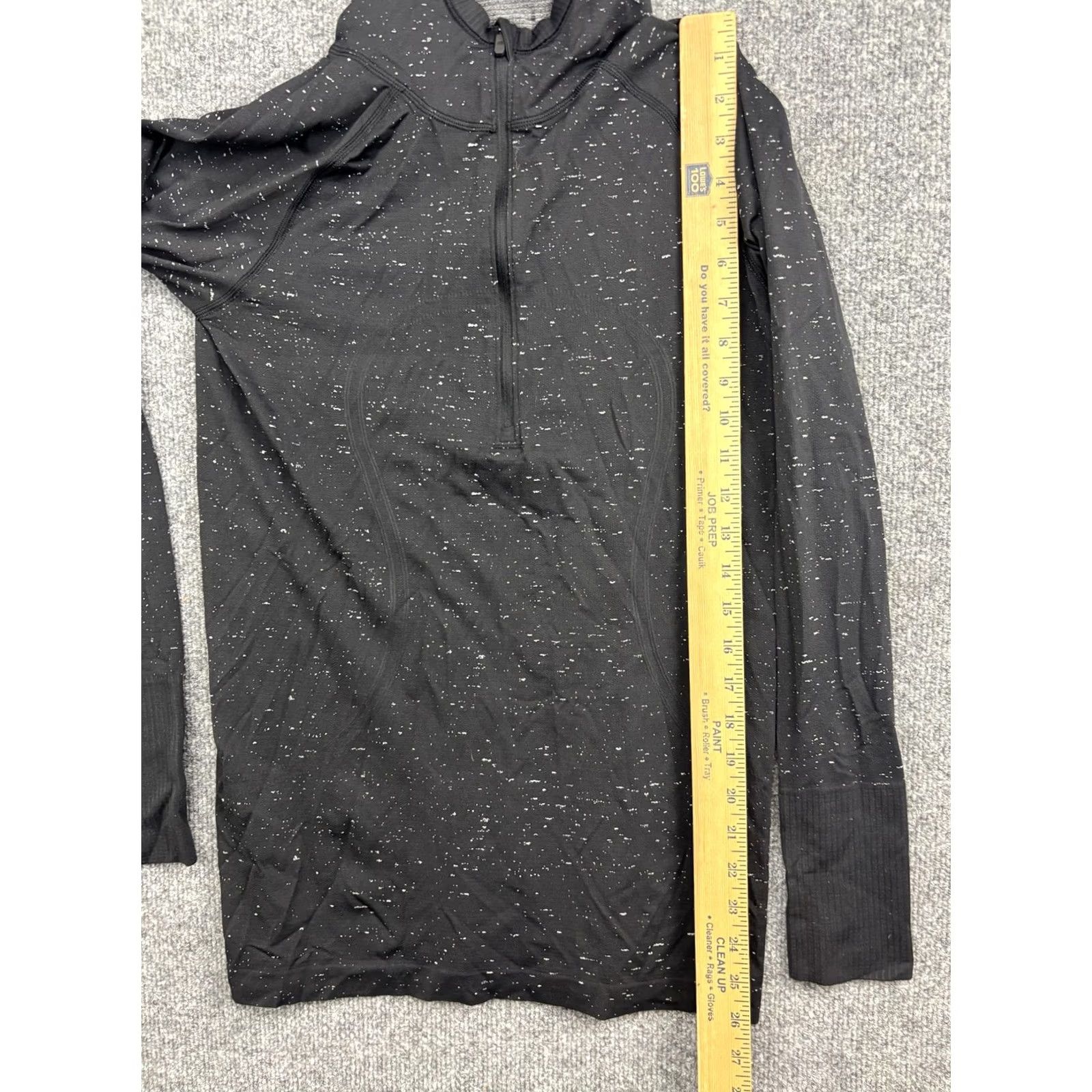 Lululemon Lululemon Hoodie Womens 10 Black 1/4 Zip Spotted Lightweight Raglan Sweatshirt Activewear Casual Size L / US 10 / IT 46 - 3 Thumbnail