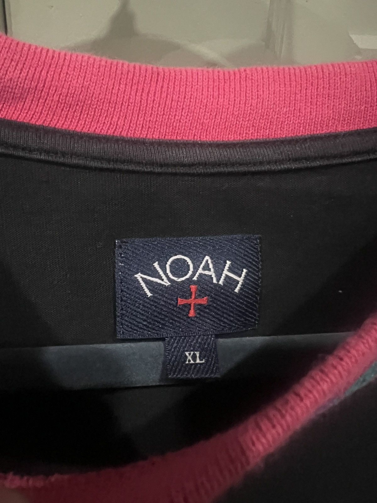 Noah Noah NYC Black Wave Collar T-Shirt Size US XL / EU 56 / 4 - 3 Thumbnail