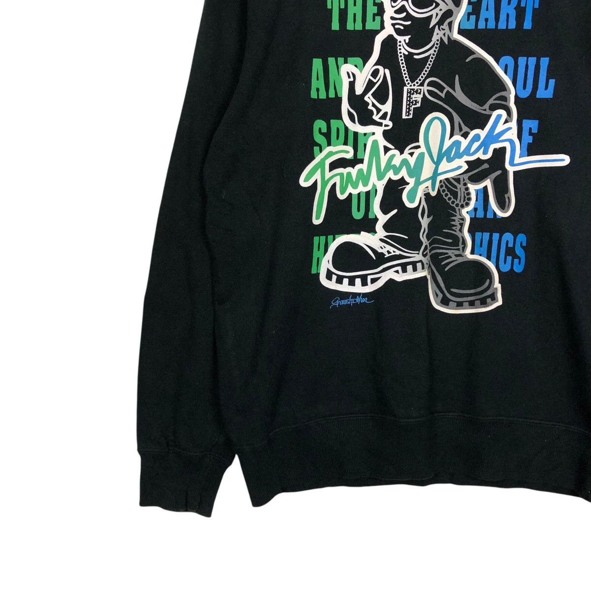 Japanese Brand 📌Vintage Sweatshirt Grass Hither Full Print Skate Style Size US L / EU 52-54 / 3 - 5 Thumbnail