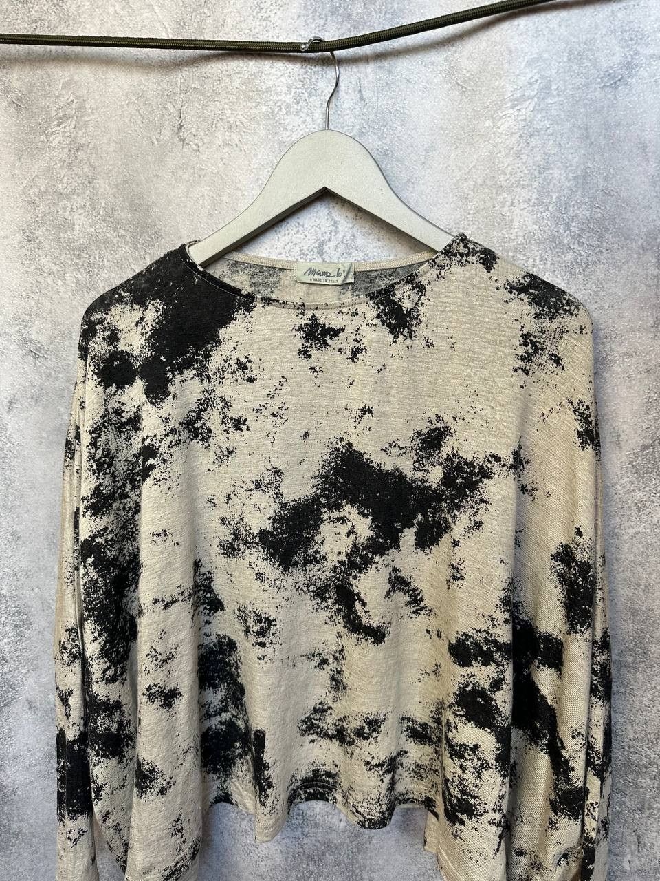 Designer Mama B Kira LS Linen Printed Jersey Jumper Made in Italy Size M / US 6-8 / IT 42-44 - 5 Thumbnail