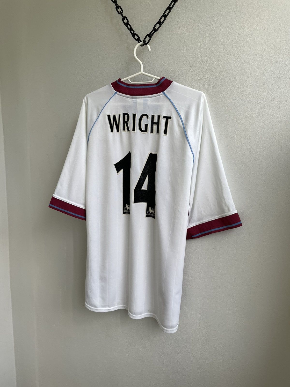 Vintage West Ham United 1998 1999 Wright #14 Football Jersey Shirt Size US XL / EU 56 / 4 - 14 Thumbnail