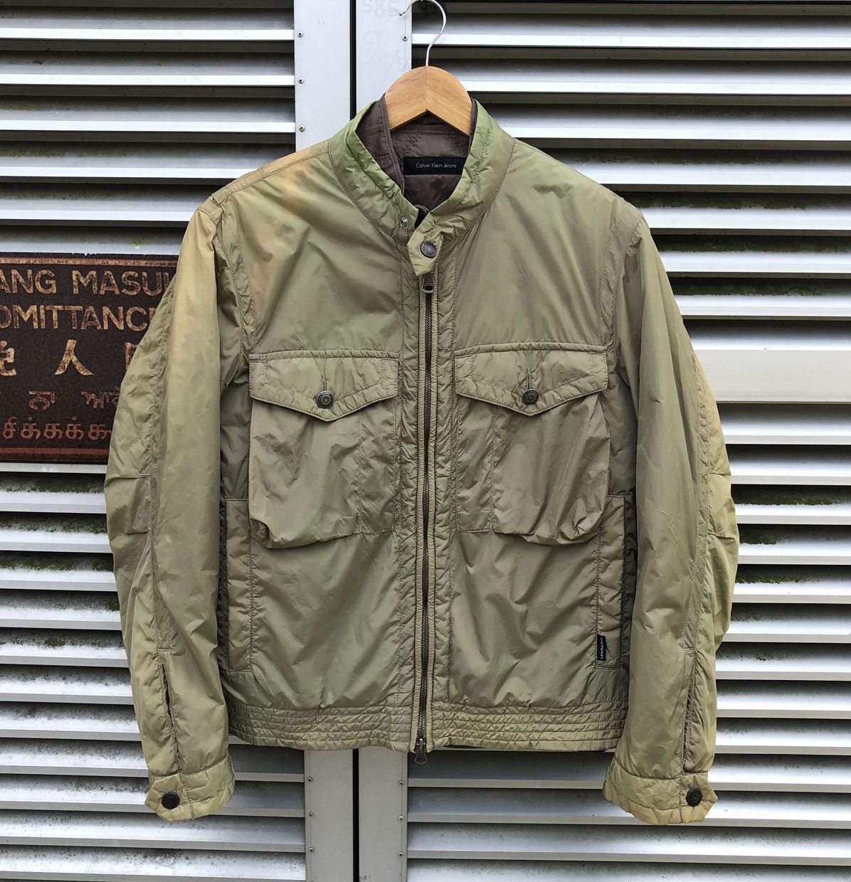 Vintage Calvin Klein Jeans Nylon Faded Bomber Jacket