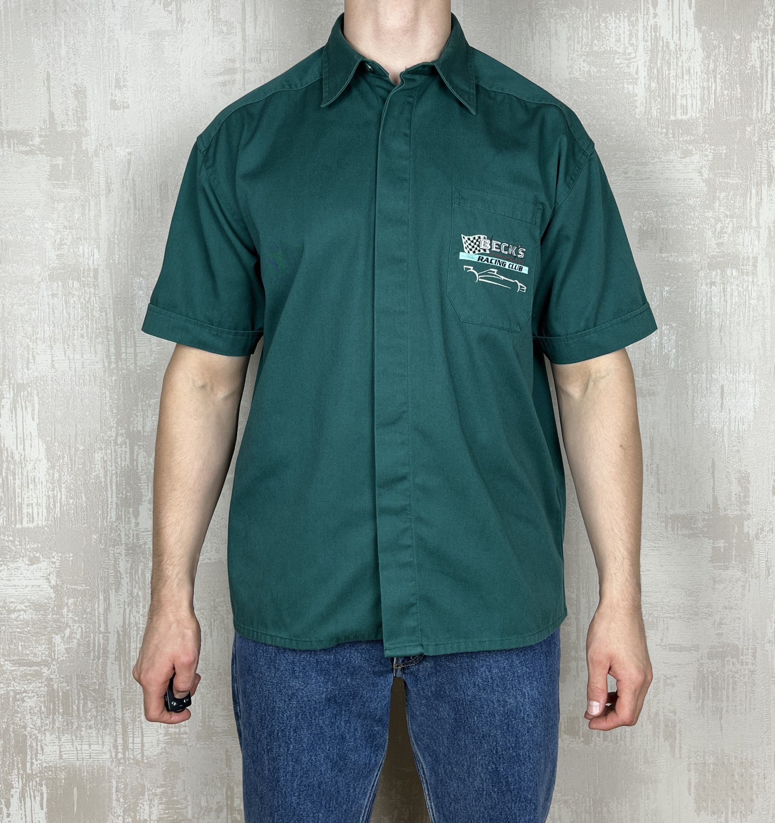Formula 1 Vintage Beck's Racing Club Formula Uno F1 Short Sleeve Shirt Size US XL / EU 56 / 4 - 6 Thumbnail