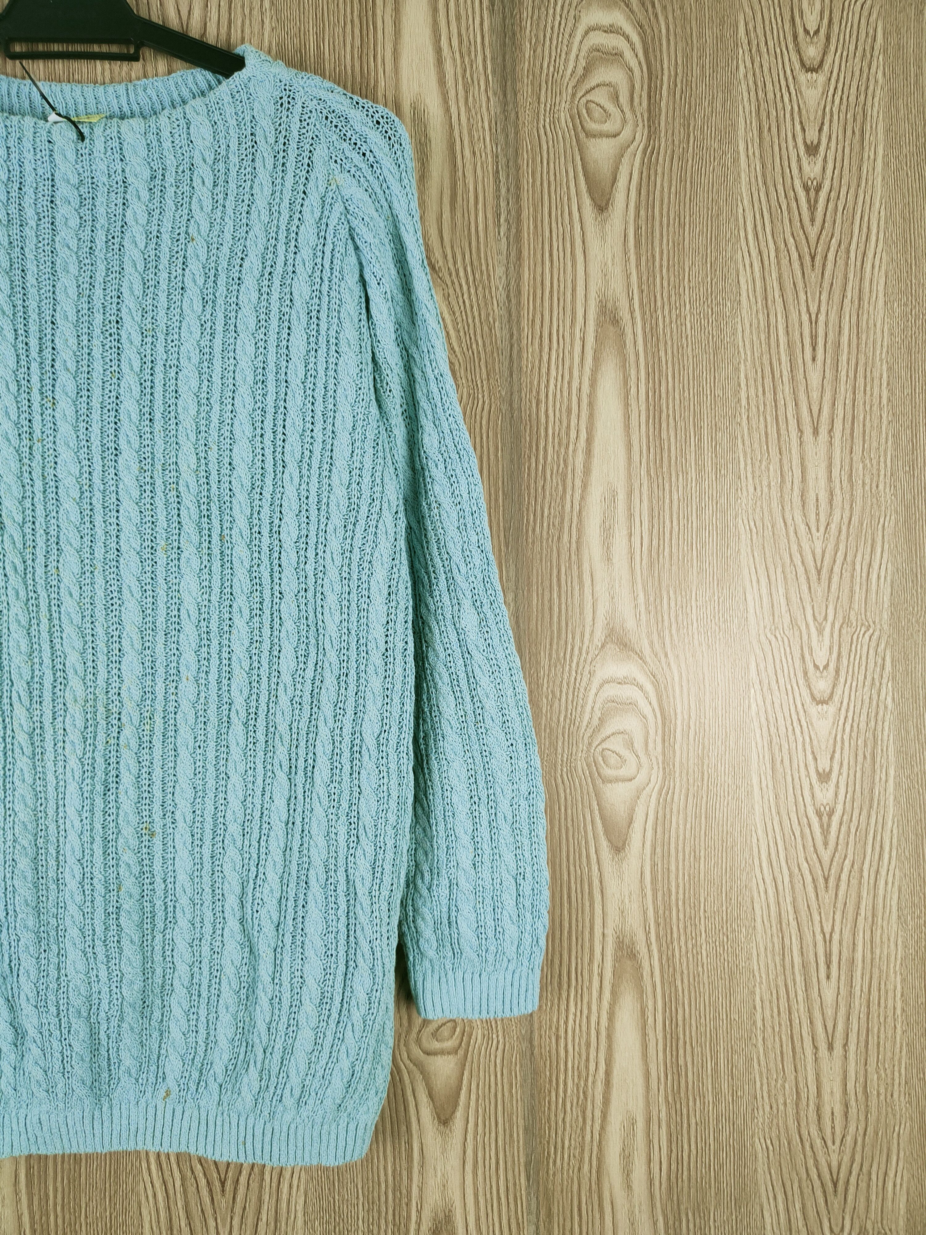 Aran Isles Knitwear Lema Jour Blue Knitwear Sweatshirts #W151 Size L / US 10 / IT 46 - 5 Thumbnail