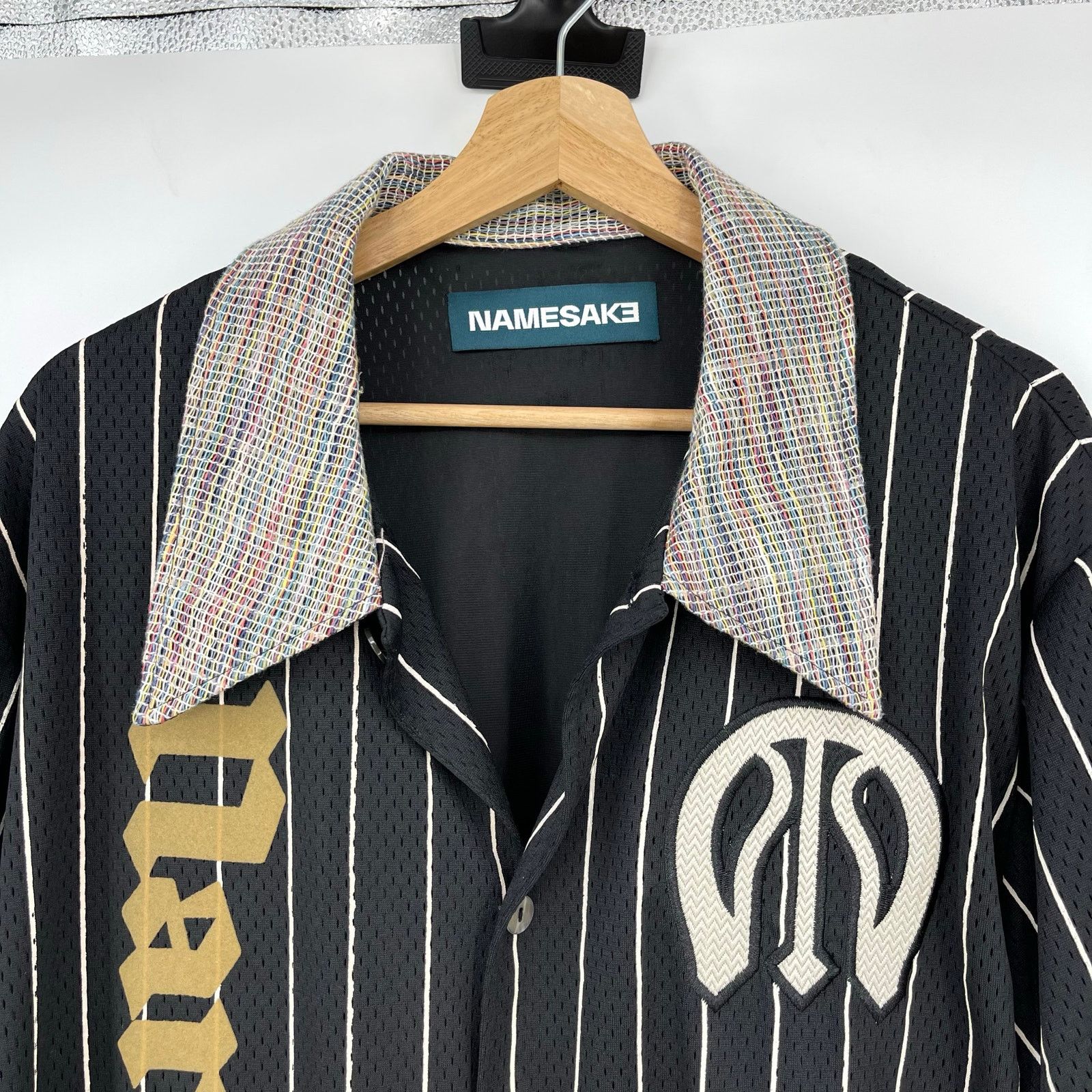 NAMESAKE NAMESAKE | Bill Warm Up Shirt Black Stripe Jersey L Size US L / EU 52-54 / 3 - 3 Thumbnail
