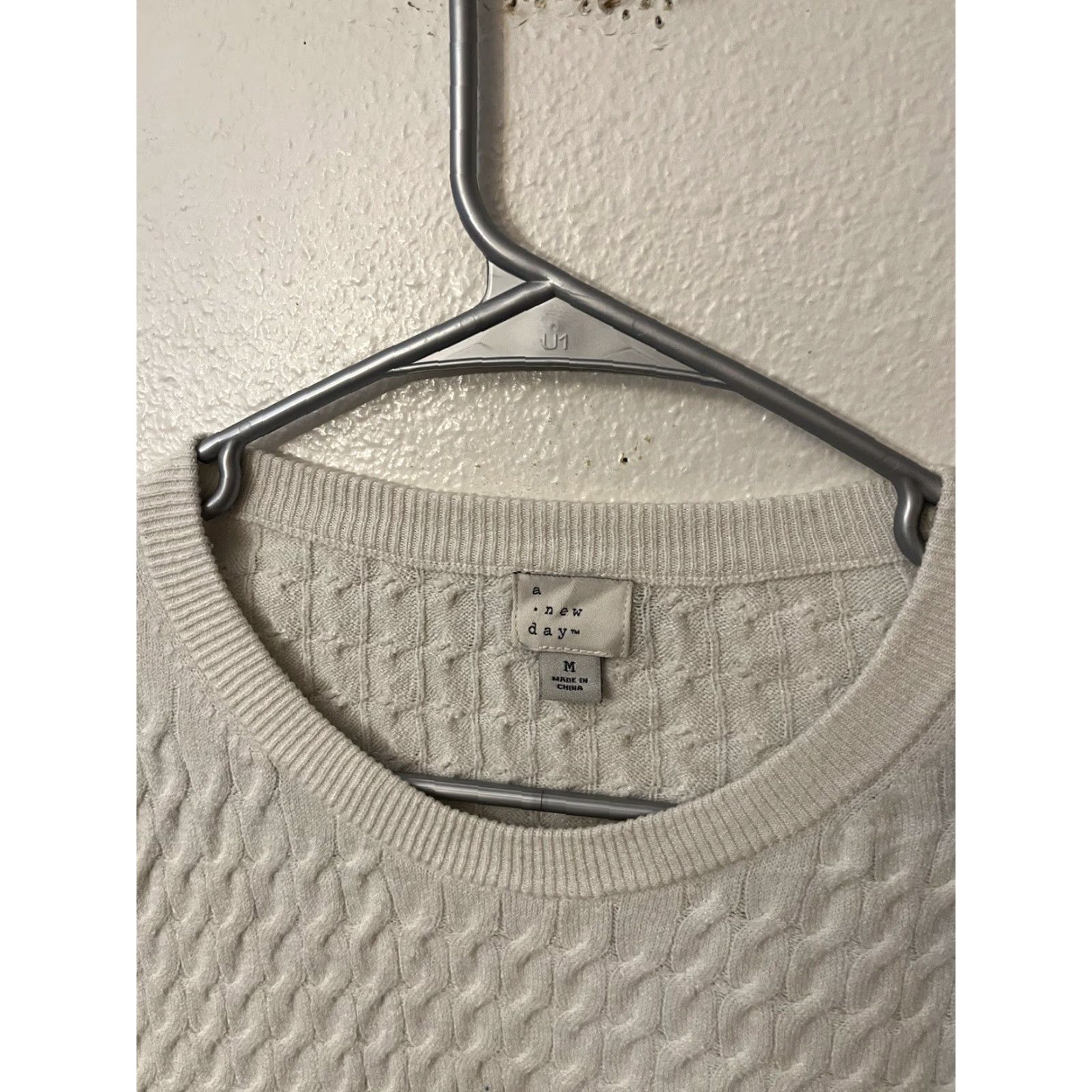 Vintage A New Day Woman’s Sweater Pullover Crew Neck Long Sleeve Size M Ivory Size M / US 6-8 / IT 42-44 - 2 Thumbnail