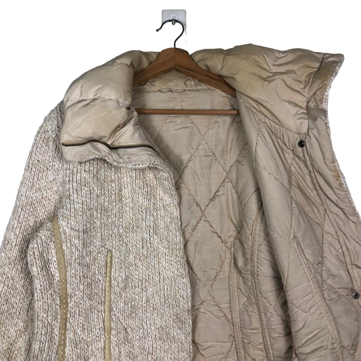 Vintage 🔥Vintage Quilted Knit Jacket Visconf Made in Italy Ry Zip Size US M / EU 48-50 / 2 - 12 Thumbnail