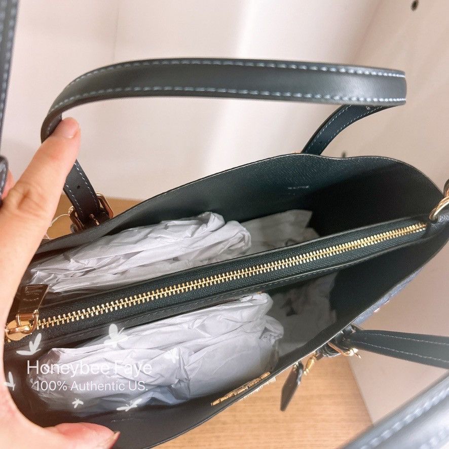 Coach Mollie Tote Bag 25 In Signature Canvas With Cherry CZ772 Size ONE SIZE - 4 Thumbnail