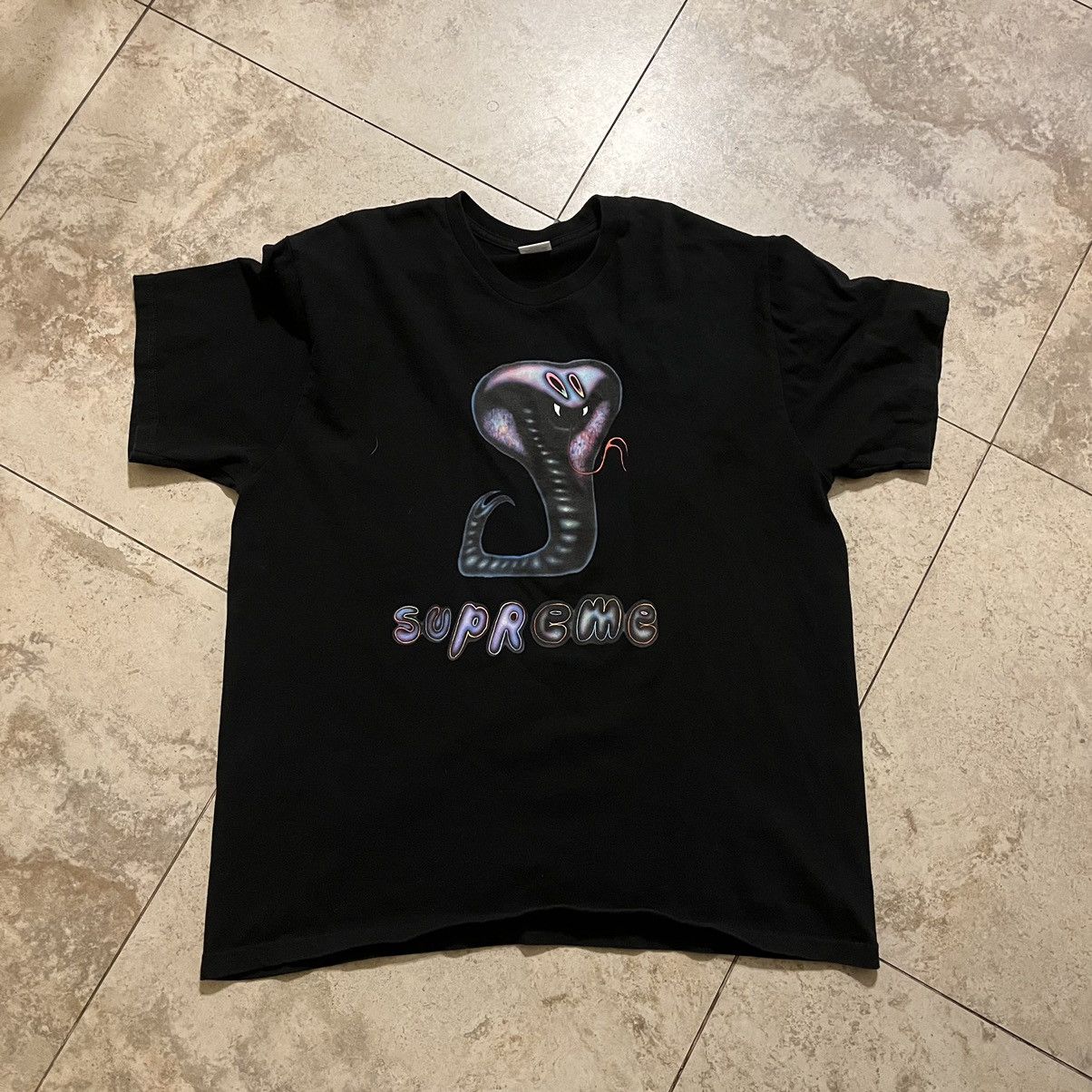 Vintage Supreme T Shirt Red with authentic Snake Charmer Size Large