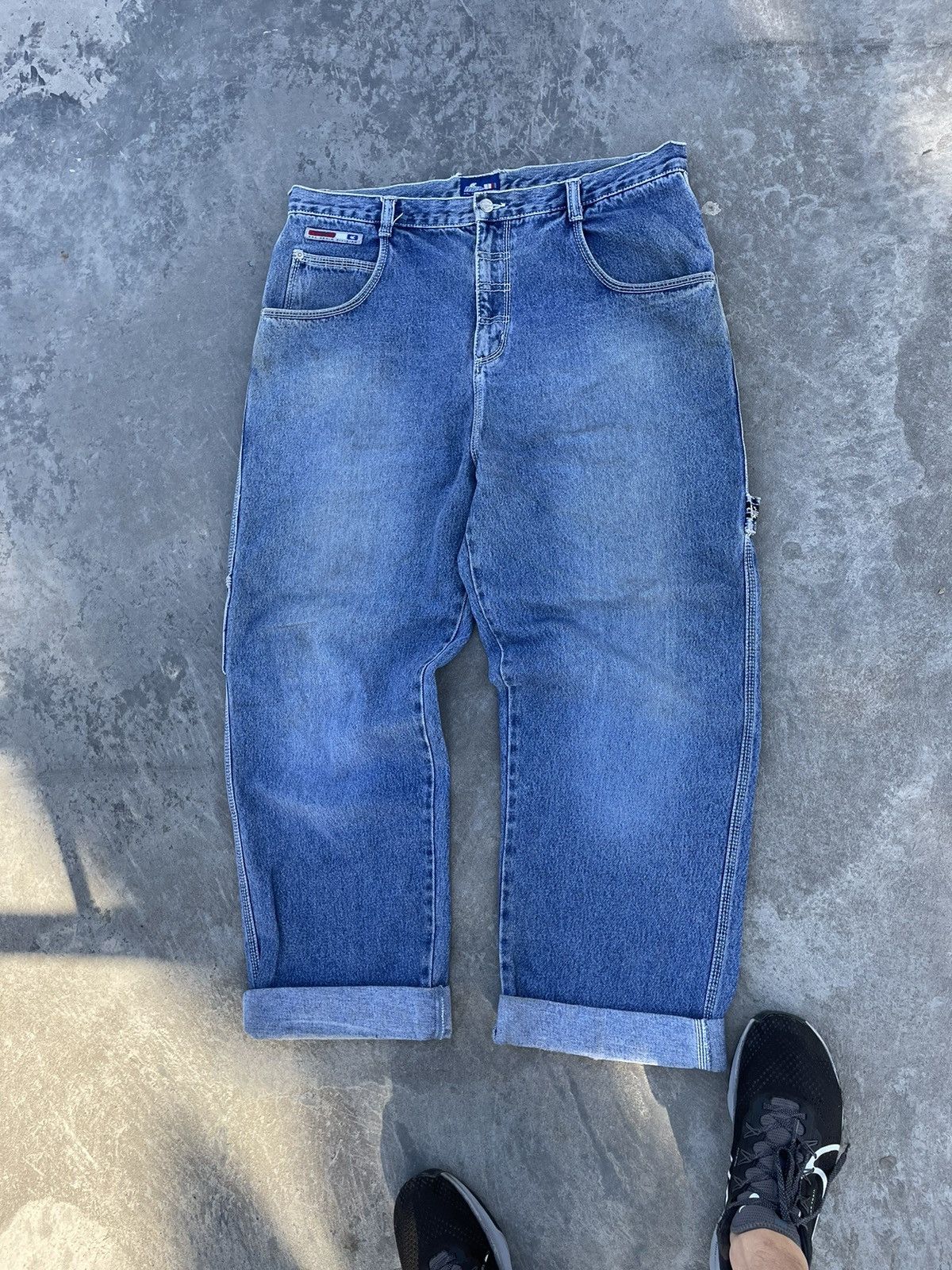 Vintage Crazy Denim Carpenter Y2k JNCO Style Rap Sk8 Hip Hop Pants Size US 36 / EU 52 - 9 Thumbnail