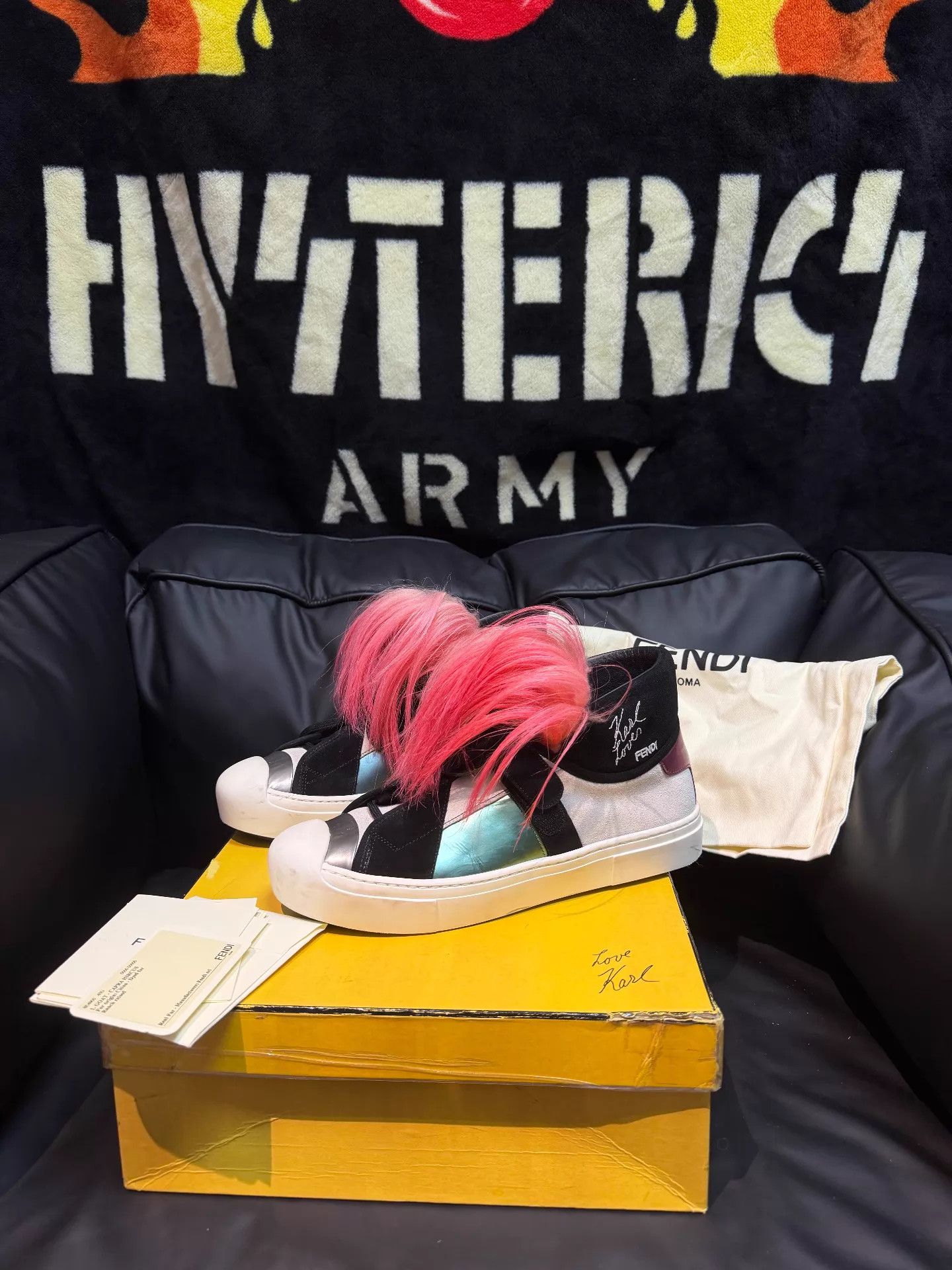 Fendi Fendi Pink Fur Karl Lagerfeld Sneaker 40 Size US 7 / EU 40 - 2 Thumbnail