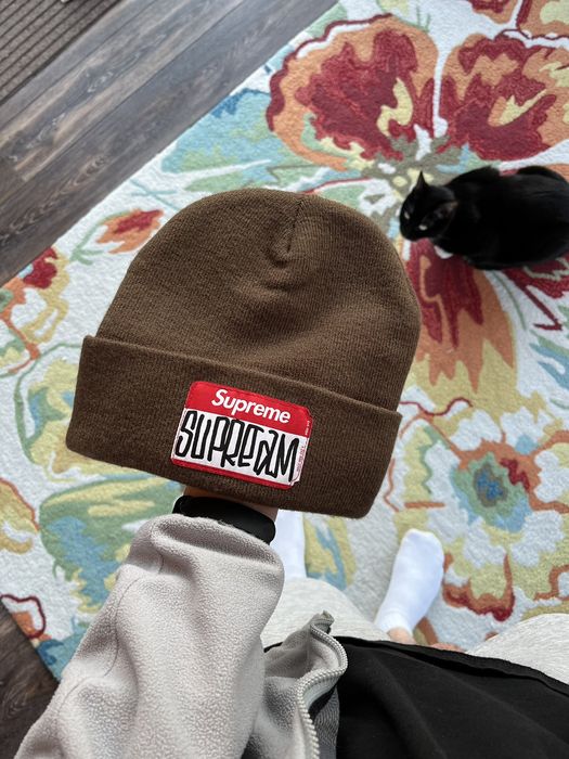 Supreme Supreme Gonz Nametag Beanie FW21 Brown | Grailed