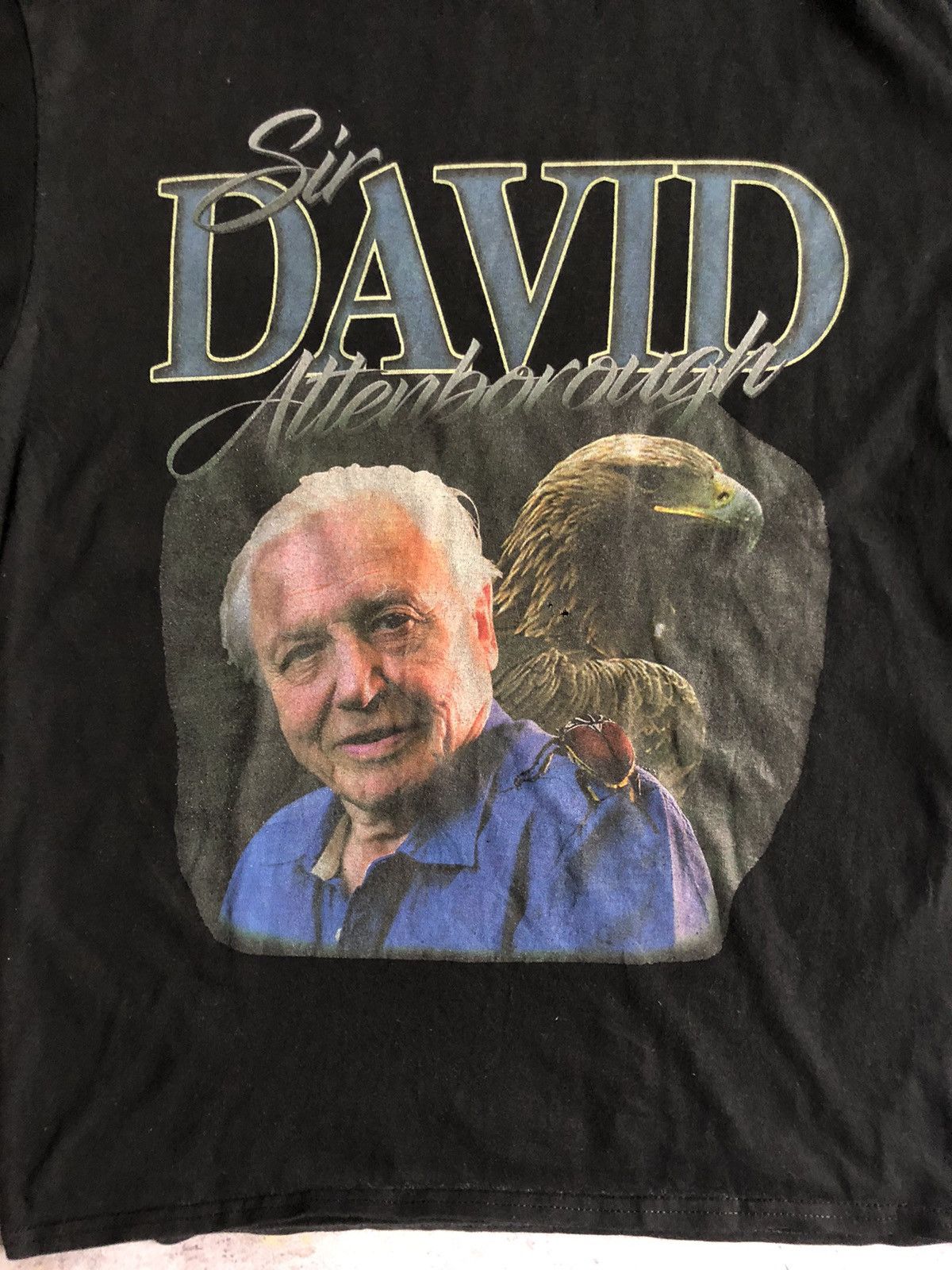 Vintage 90s y2k faded Sir David Attenborough vintage photo tee Size US M / EU 48-50 / 2 - 2 Thumbnail