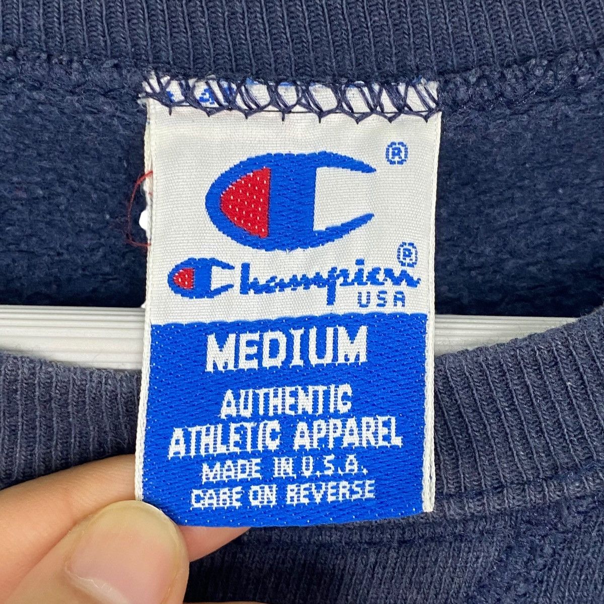 Other Vintage Champion Sweatshirt Crewneck NavyBlue Printed SizeM Size US M / EU 48-50 / 2 - 7 Thumbnail