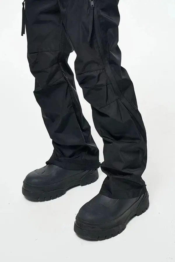 VIBE Vintage Street Loose Micro Flare Nylon Casual Pants Size US 32 / EU 48 - 6 Thumbnail