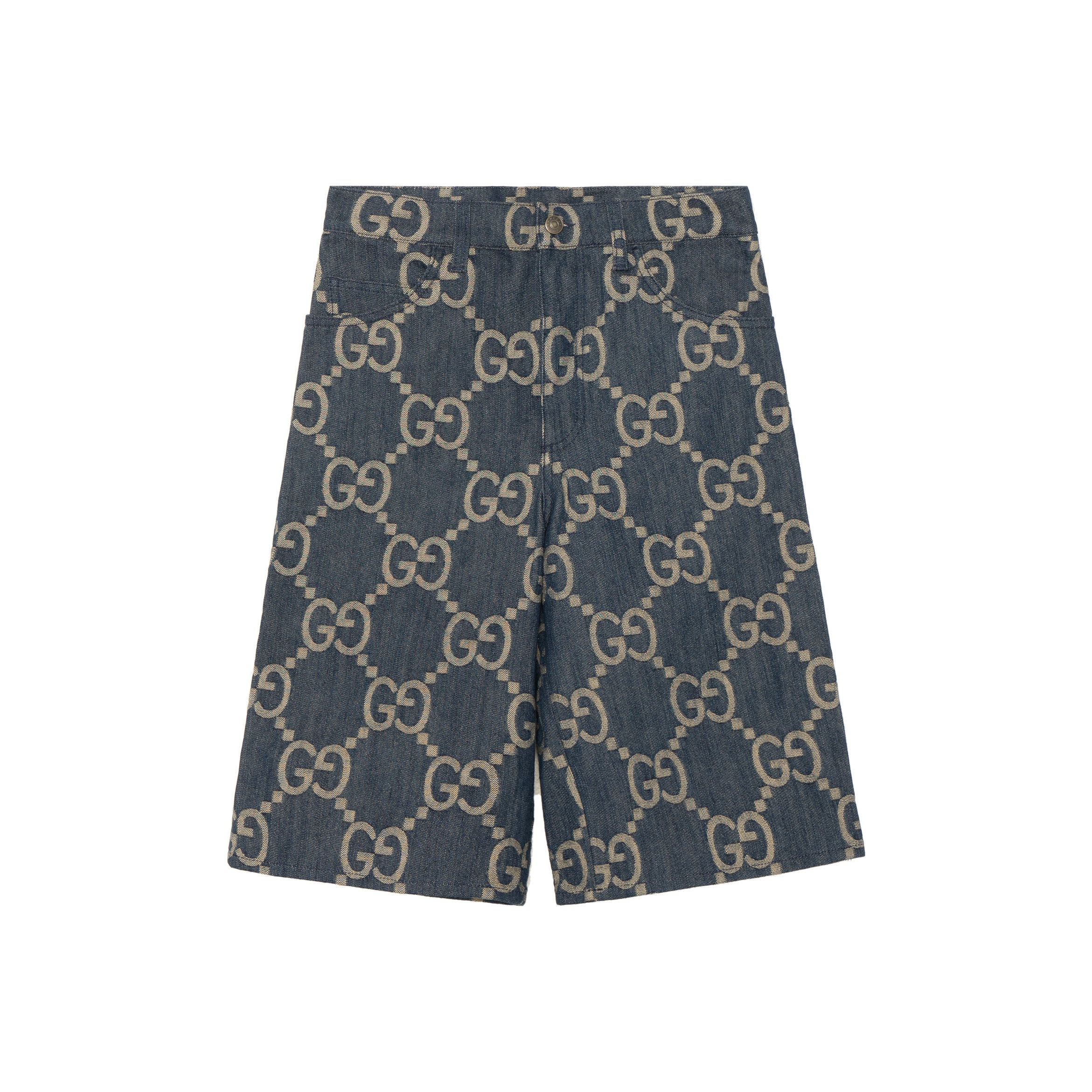 Gucci Gucci Monogram Denim Shorts Size 30 Size US 30 / EU 46 - 1 Thumbnail