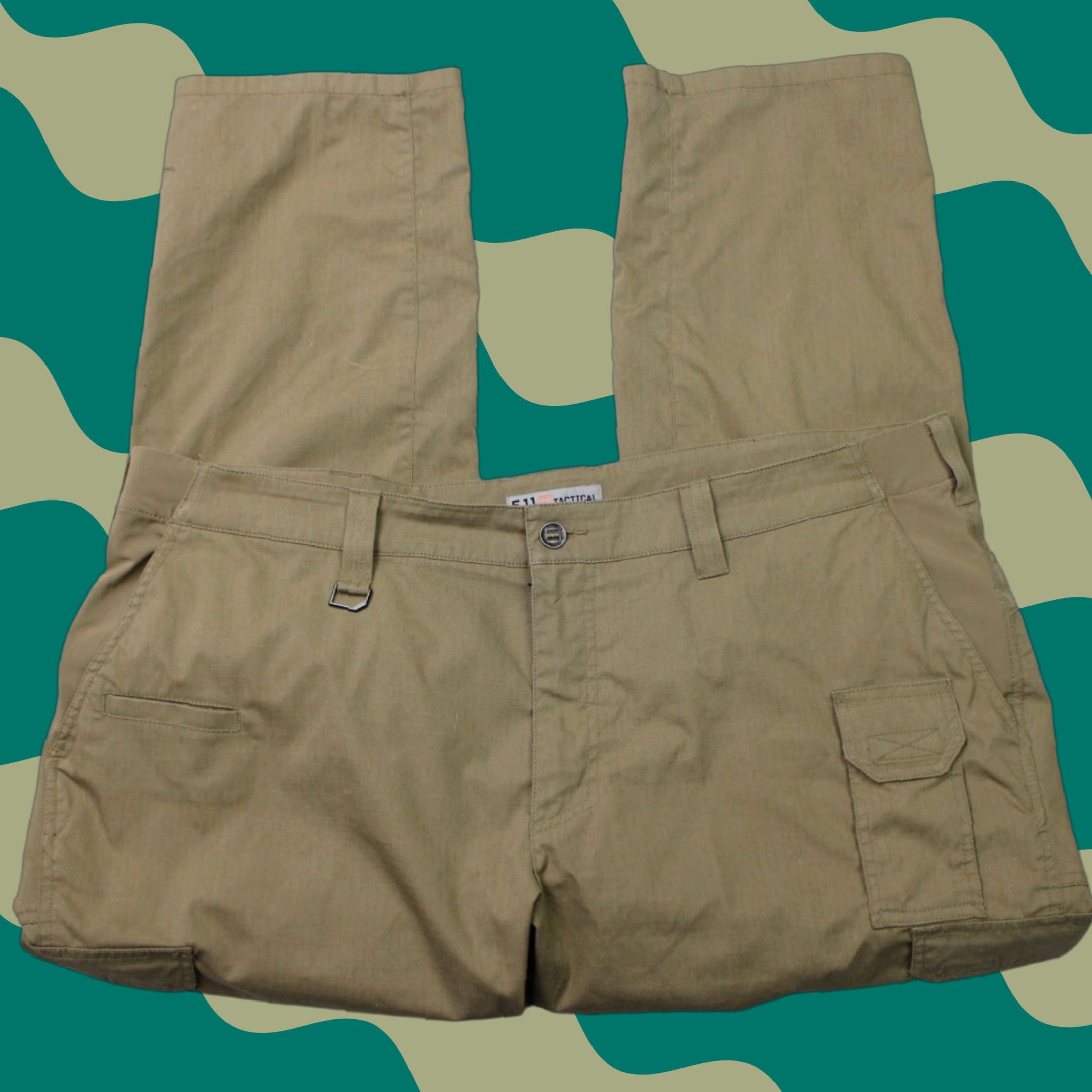 Vintage 5.11 Tactical Pants Mens 44x30 Beige ABR Pro Cargo Pocket Ripstop Utility Work Pants Size US 44 / EU 60 - 1 Thumbnail