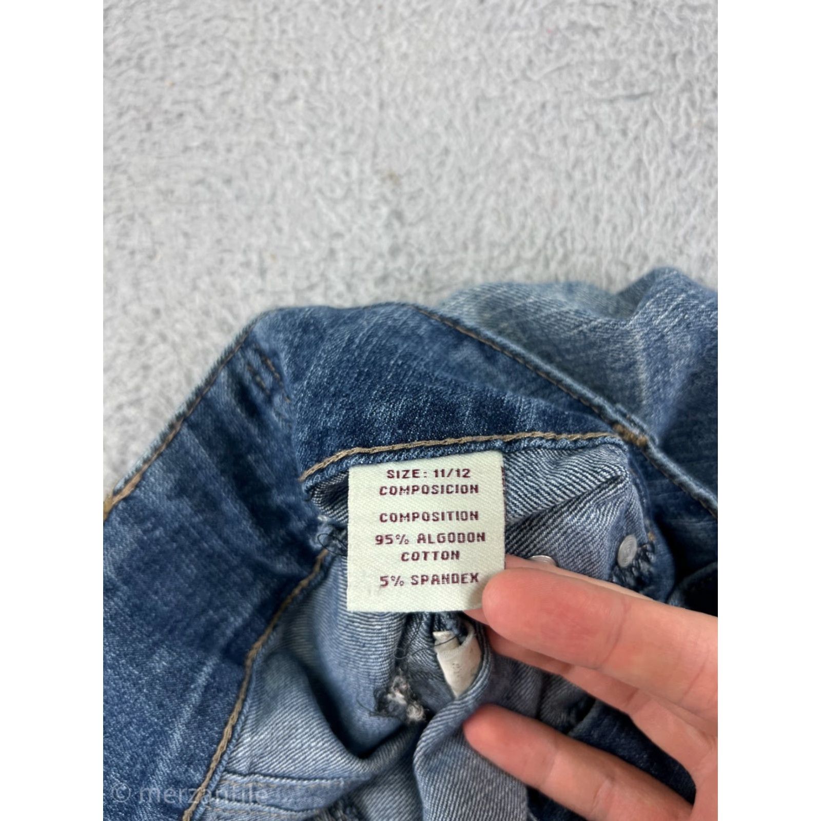 Vintage NBK Jeans Womens 11 Blue Denim Cotton Blend Stretch Skinny Triple Button Jeans Size 32" / US 10 / IT 46 - 5 Thumbnail