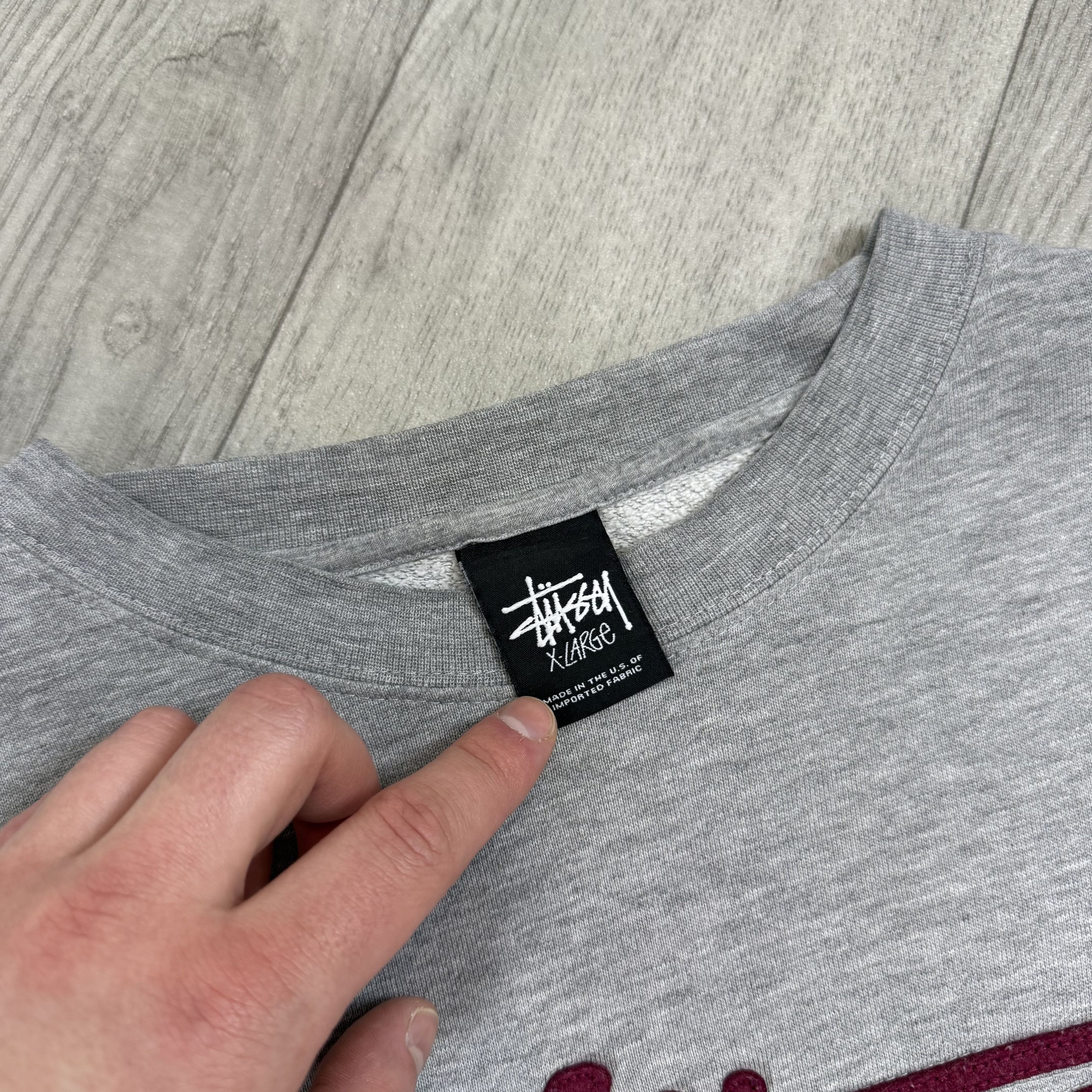Stussy Vintage Stussy 90s Embroidered Grey Crewneck Sweatshirt Size US XL / EU 56 / 4 - 6 Thumbnail