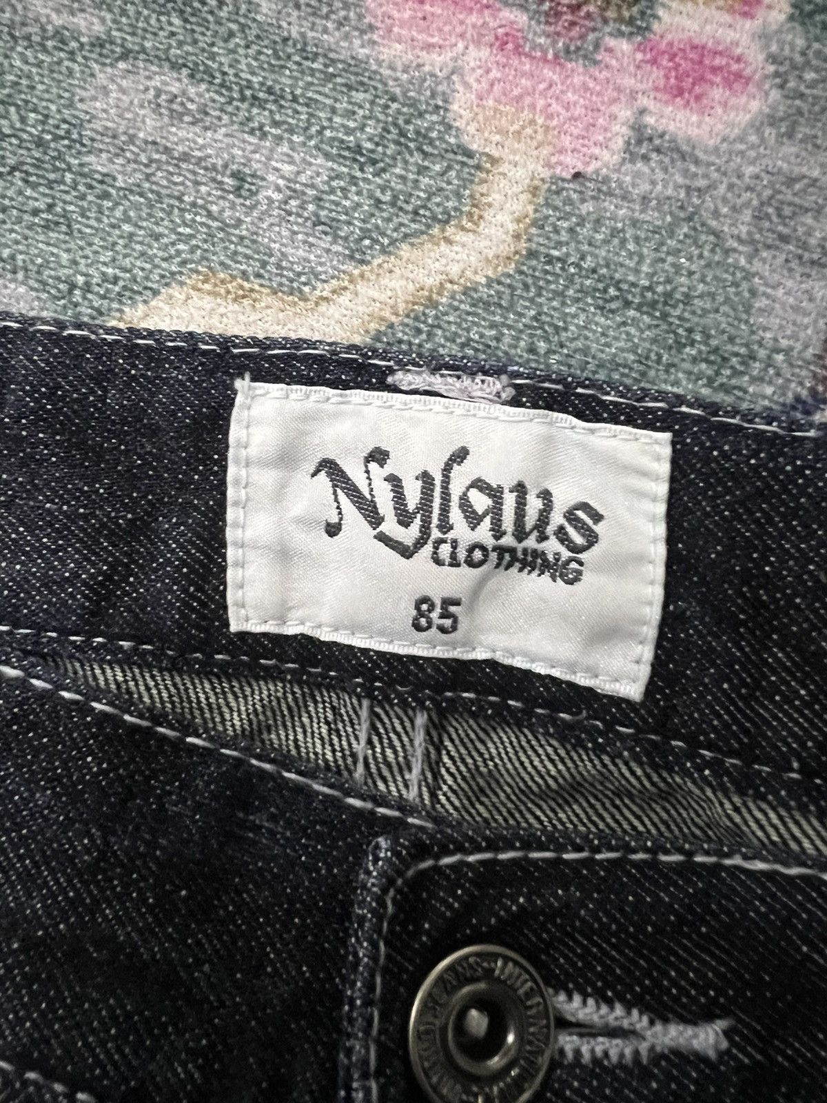 If Six Was Nine × Japanese Brand FLARED💥NYLAUS SPLATER RIPPED DISTRESSED DENIM PANT Size US 32 / EU 48 - 7 Thumbnail