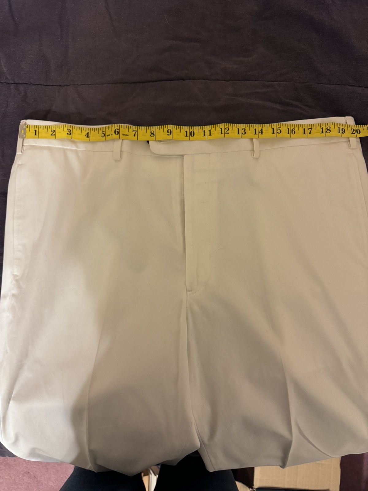Sid Mashburn White Cotton Chinos Pants 40x28 2XL Made in USA MiUSA Size US 40 / EU 56 - 4 Thumbnail
