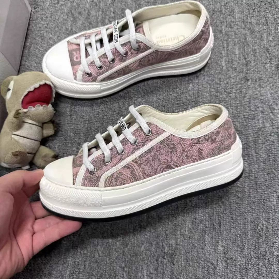 Dior Dior Pink Zoo Platform Canvas Sneakers 98 New EU 34 Size US 4 / IT 34 - 2 Thumbnail