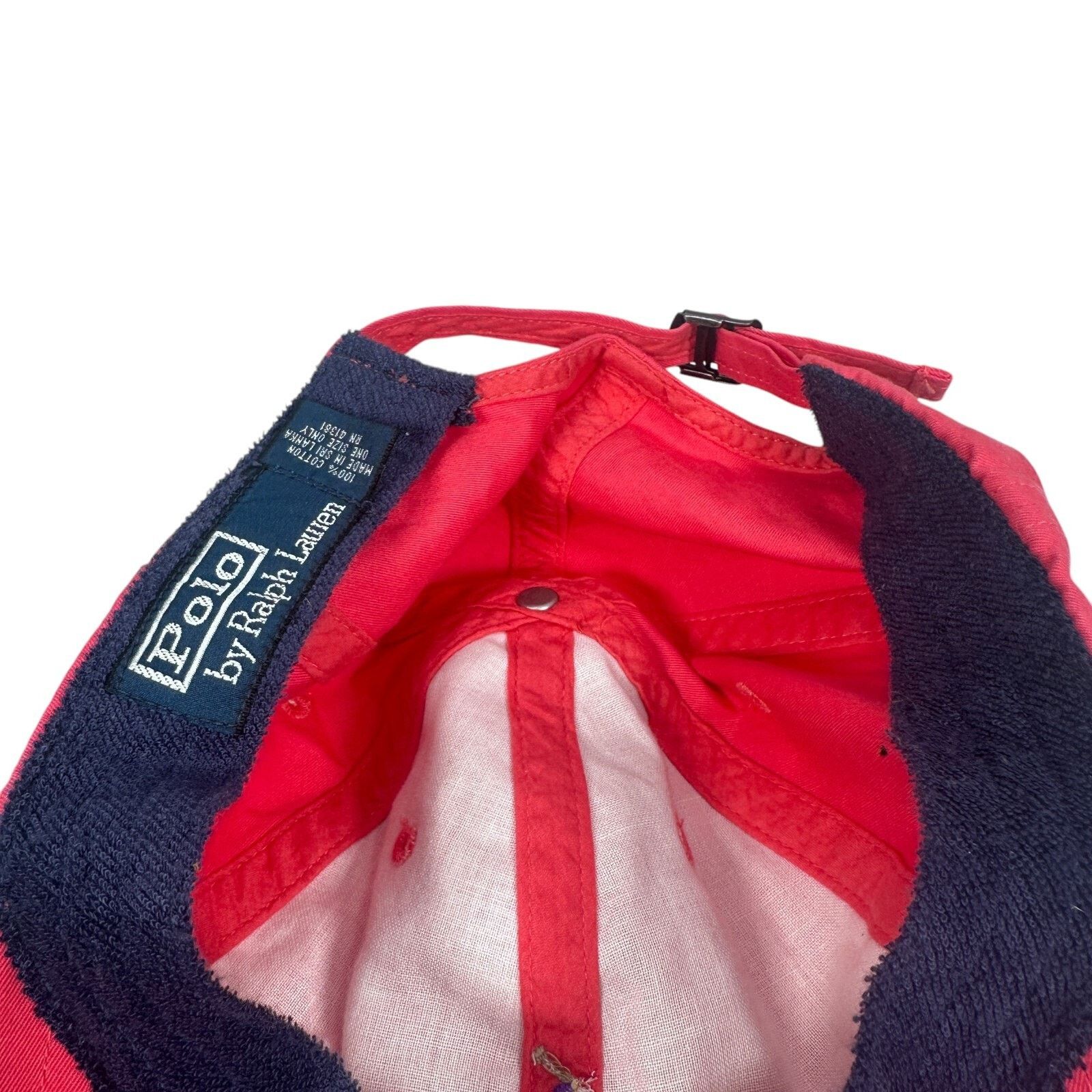 Polo Ralph Lauren Vintage Polo Ralph Lauren Dad Strapback Hat Pink Size ONE SIZE - 7 Thumbnail