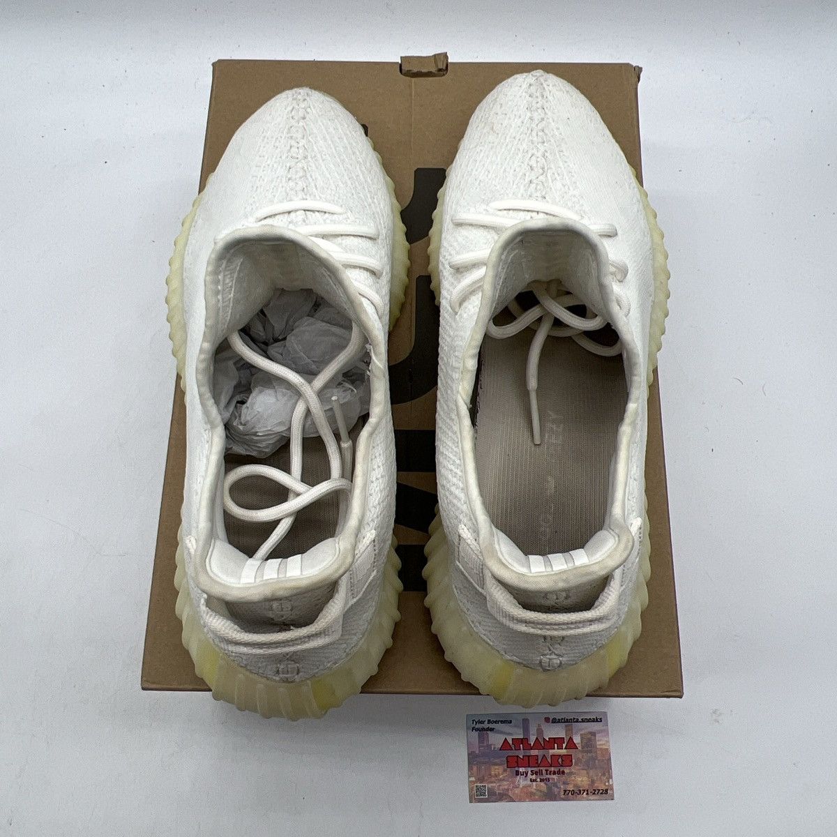 Adidas Yeezy boost 350 cream white triple white Size US 11.5 / EU 44-45 - 7 Thumbnail