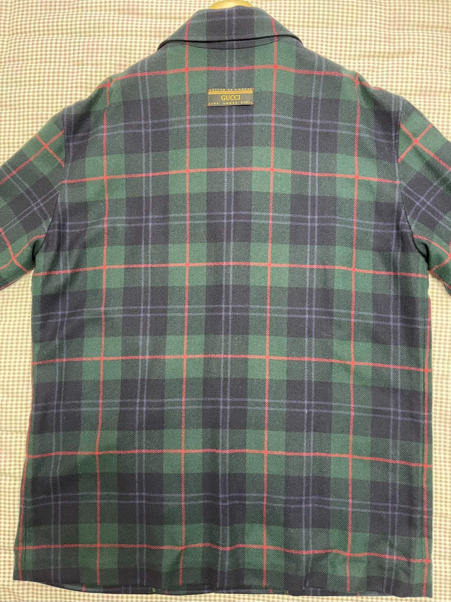 Gucci Gucci Green Check Cashmere Coat 52 Men's Regular Size US L / EU 52-54 / 3 - 2 Thumbnail