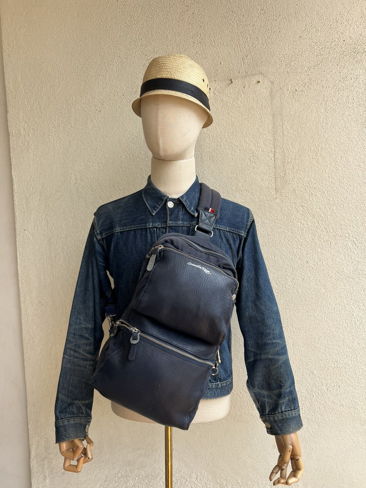 Leather VTG Samantha Kingz Japan Patina Leather Cargo Crossbody Bag Size ONE SIZE - 6 Thumbnail
