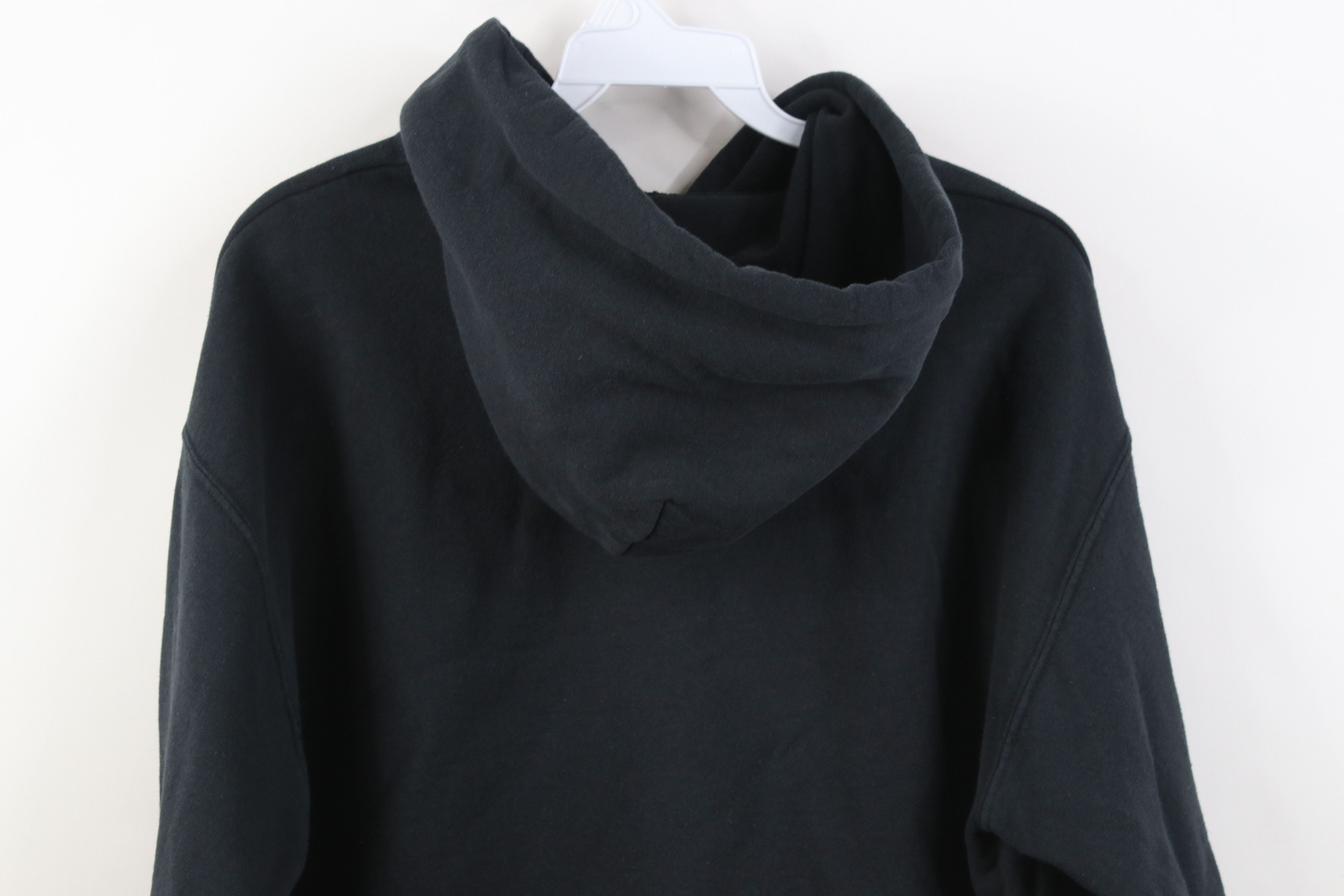 Vintage Vintage 90s Y2K Streetwear Blank Hoodie Sweatshirt Black Size US S / EU 44-46 / 1 - 13 Thumbnail