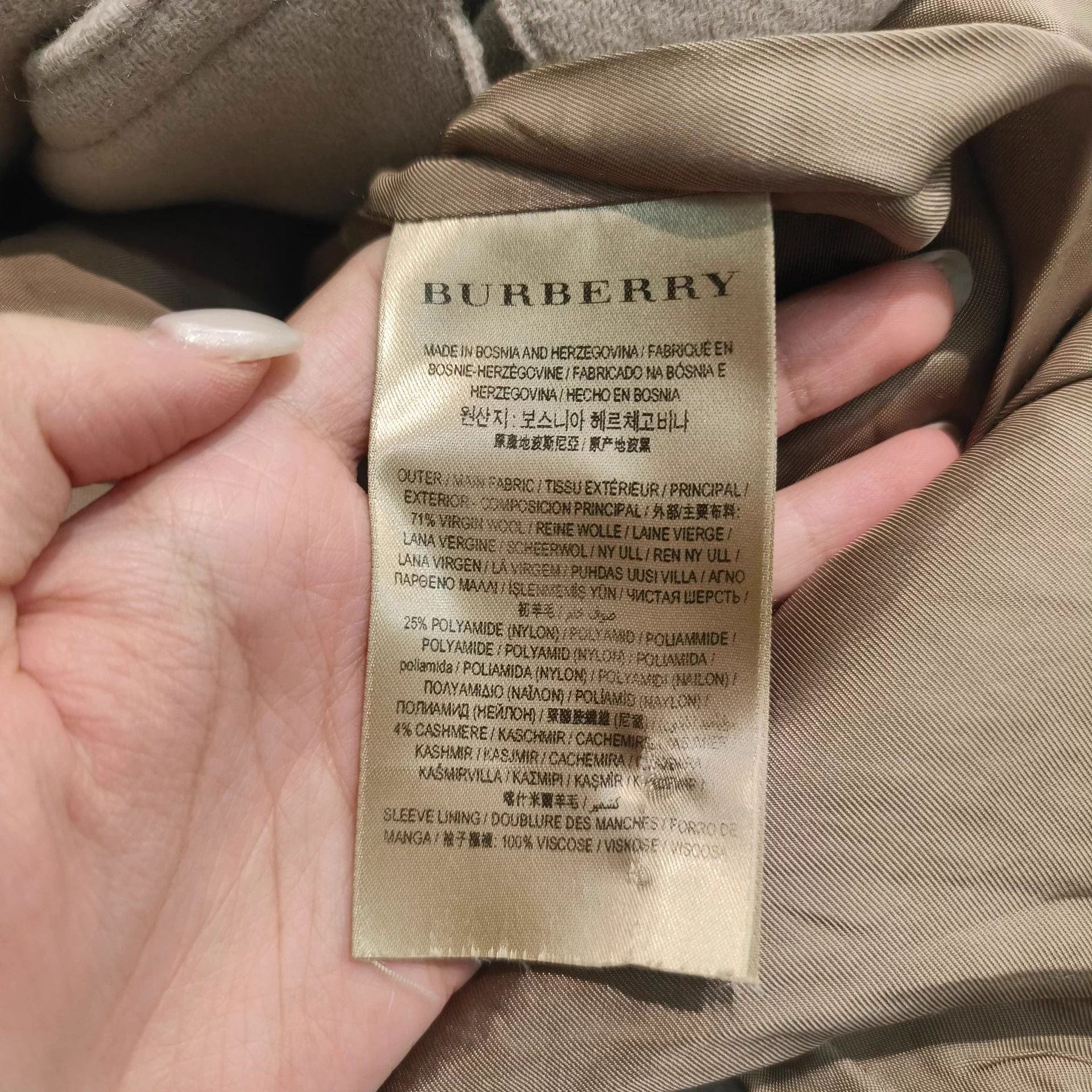 Burberry Burberry Wool Mid-Length Coat - 95% New Size M / US 6-8 / IT 42-44 - 5 Thumbnail