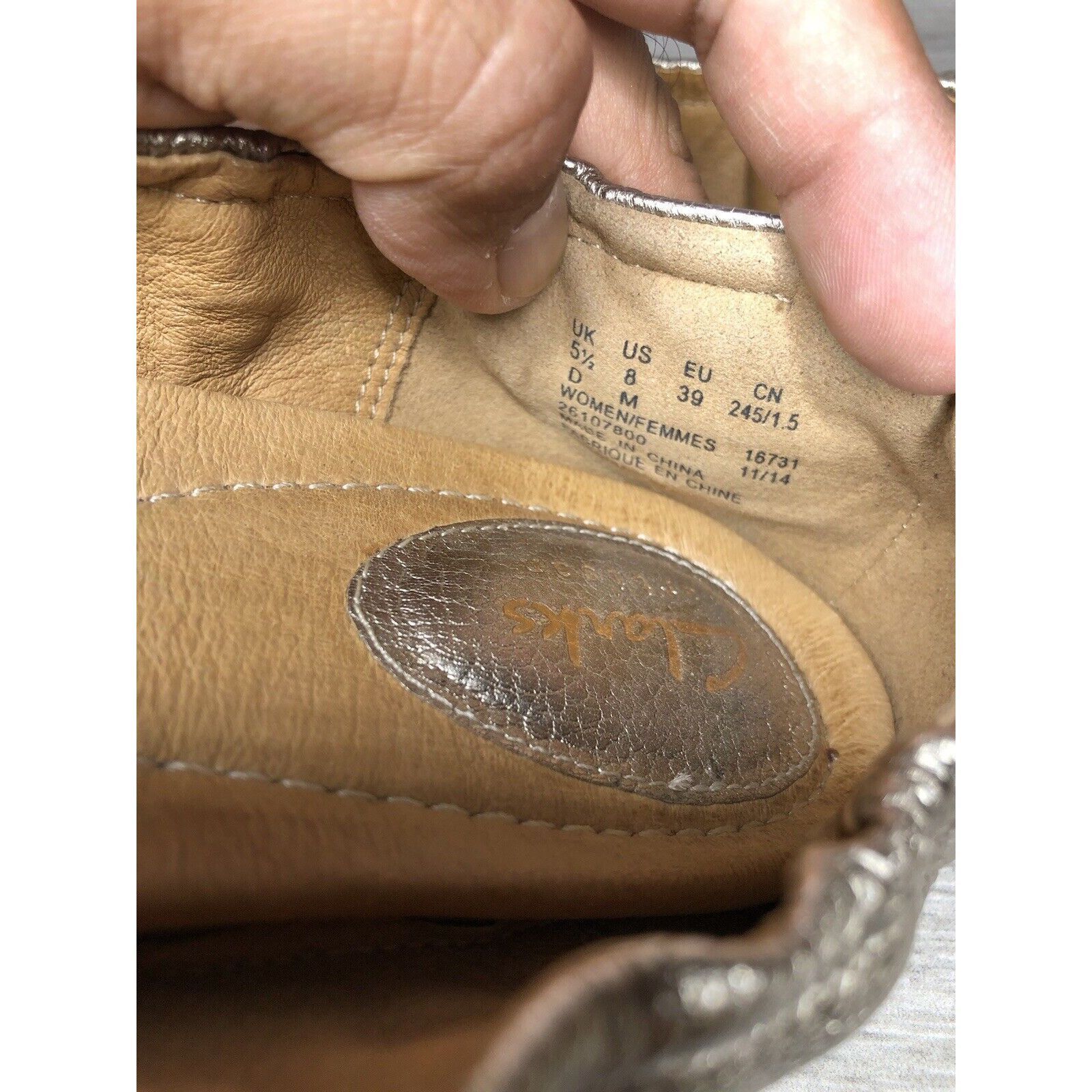 Clarks Clarks Artisan Bronze Gold Leather Casual Ballet Flats Shoes Size US 8 / IT 38 - 8 Thumbnail