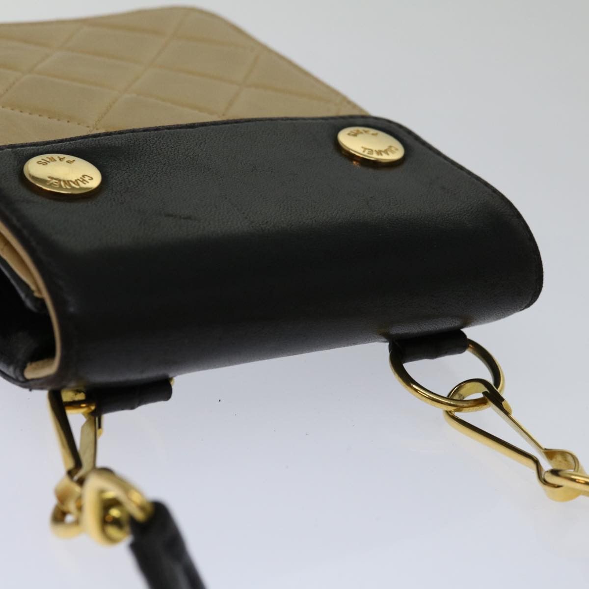 Chanel CHANEL Matelasse Hand Bag Leather Beige CC Size ONE SIZE - 6 Thumbnail