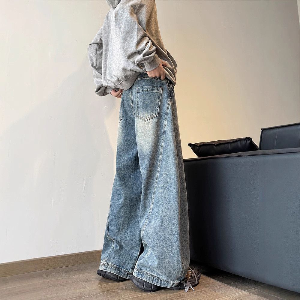 Vintage American wide-leg straight loose hip-hop scimitar jeans Size US 32 / EU 48 - 4 Thumbnail