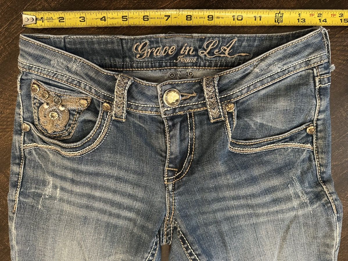 Grace in LA VTG Grace In LA Bootcut Embroidered Jeans Size 5 (28x34) Size 28" / US 6 / IT 42 - 3 Thumbnail