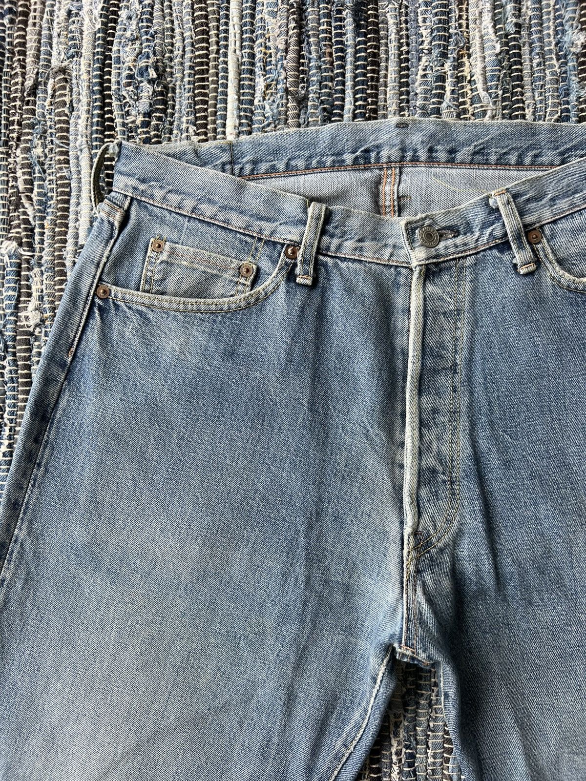 Levi's Vintage Clothing Studio D'Artisan Raw Hem Beauty Faded Selvaged Jorts Denim Size US 34 / EU 50 - 3 Thumbnail