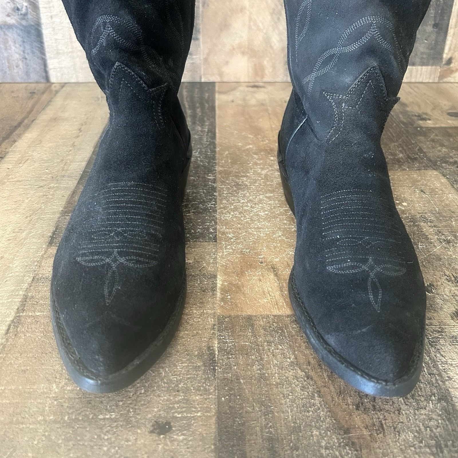 Tony Lama Tony Lama Vintage Gold Label Suede Cowboy Boots Mens 8.5 D Size US 8.5 / EU 41-42 - 8 Thumbnail
