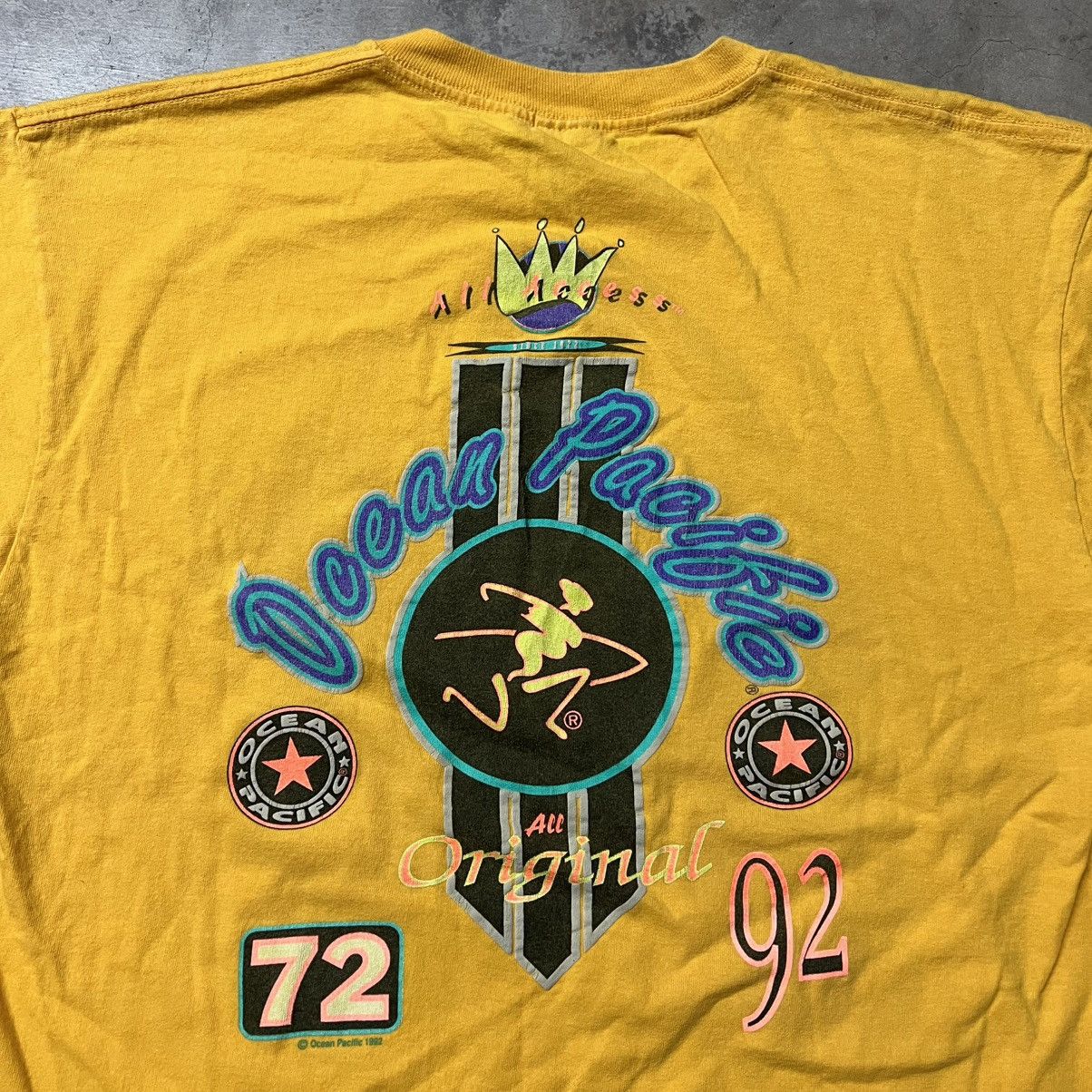 Ocean Pacific × Quiksilver Vintage 1992 Ocean Pacific “OP” 🇺🇸 Single-Stitched T-Shirt Size US L / EU 52-54 / 3 - 2 Thumbnail