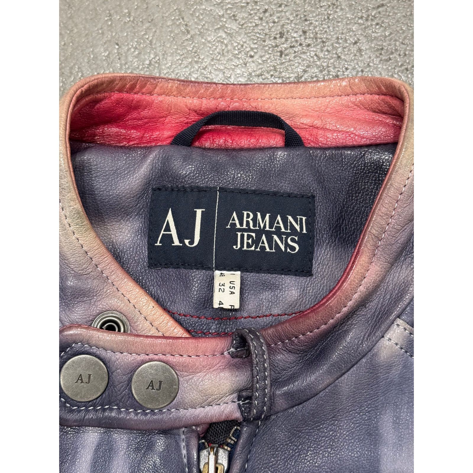 00s ARMANI psychedelic leather jacket