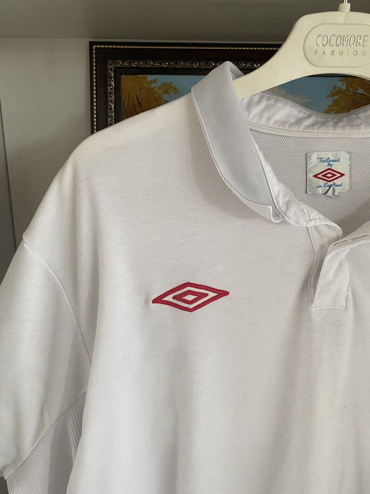 Umbro Vintage Umbro England Jersey Home Football Soccer 2009 Polo Size US L / EU 52-54 / 3 - 8 Thumbnail
