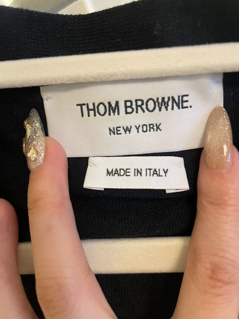 Thom Browne Thom Browne Dark blue cardigan jacket 2503-Nextarrow Size US XL / EU 56 / 4 - 3 Thumbnail