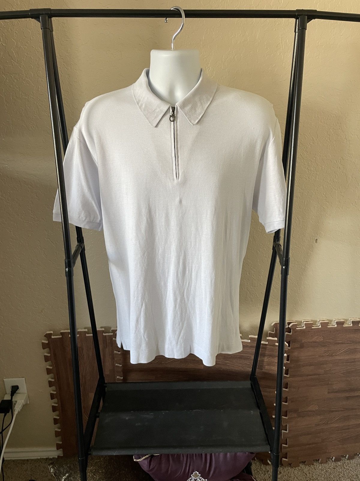 Salvatore Ferragamo SS Zippered Polo Knit 100% cotton Size US L / EU 52-54 / 3 - 1 Thumbnail